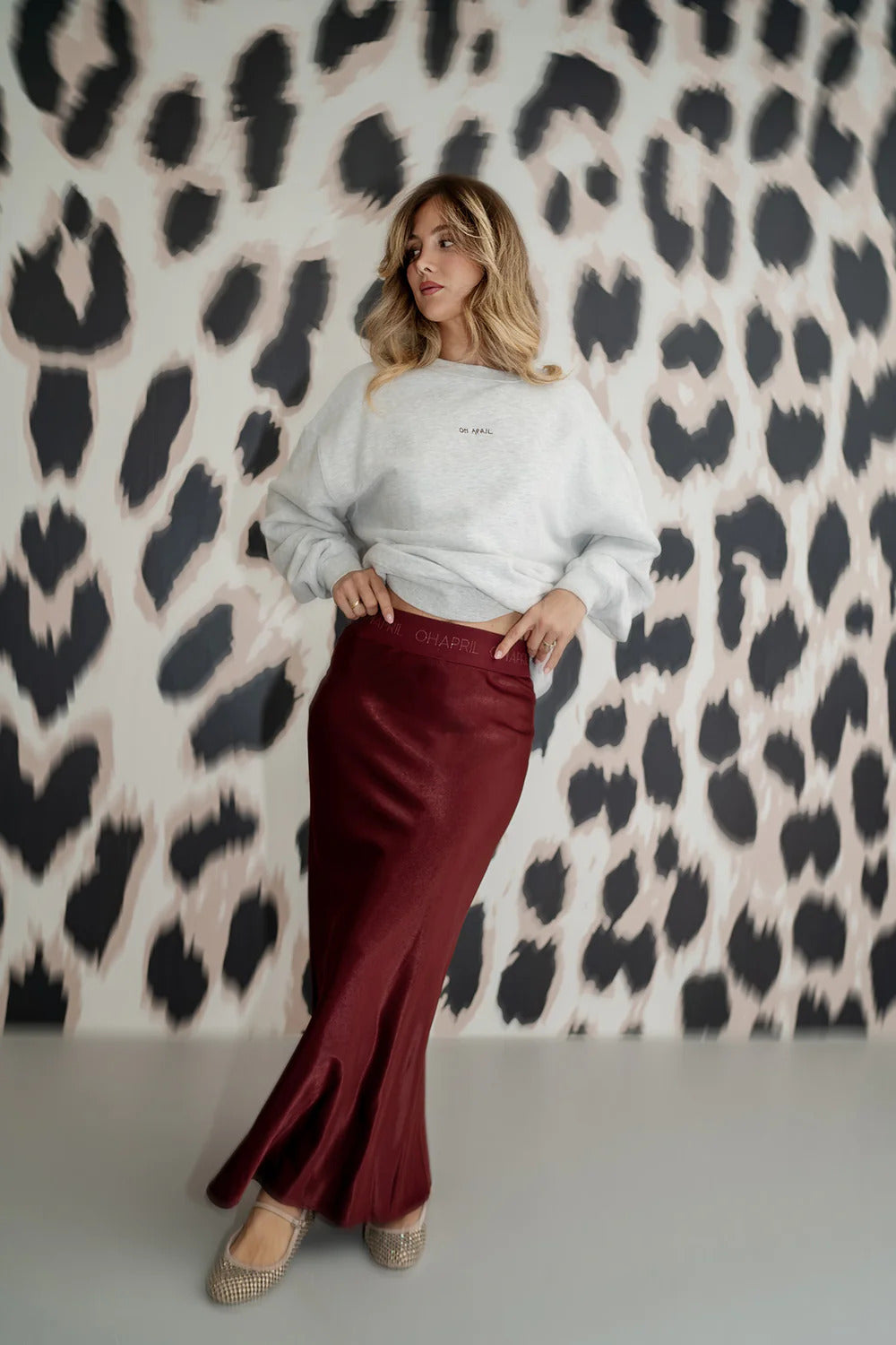 Oh April Jaelynn Satin Skirt
