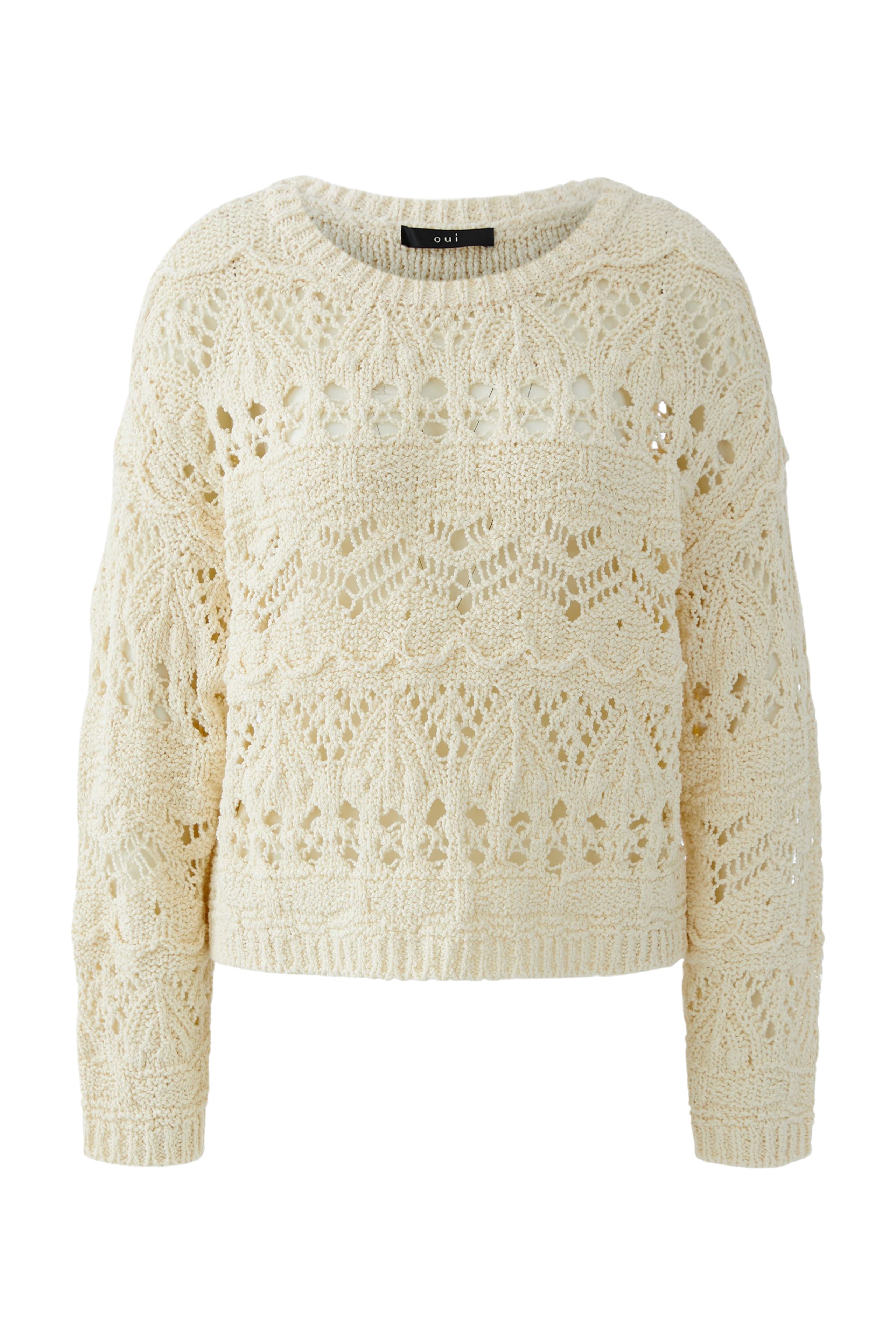 OUI Pullover in offener Ajour Technik