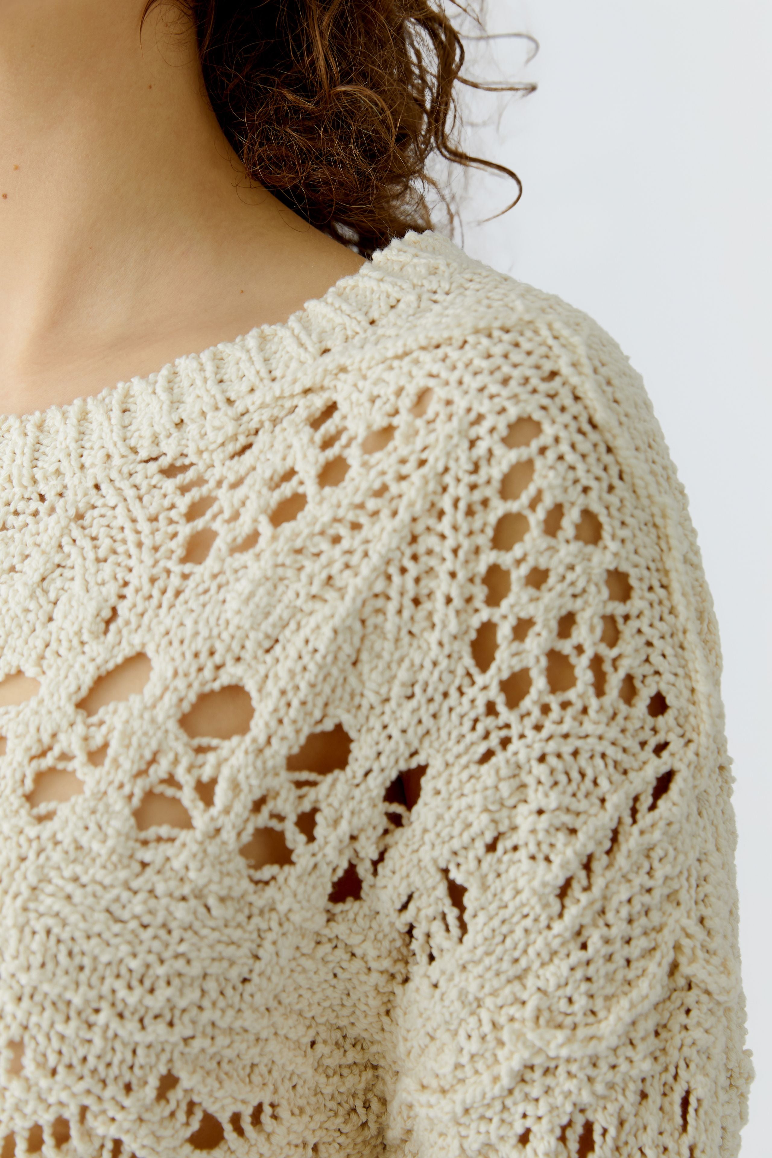 OUI Pullover in offener Ajour Technik