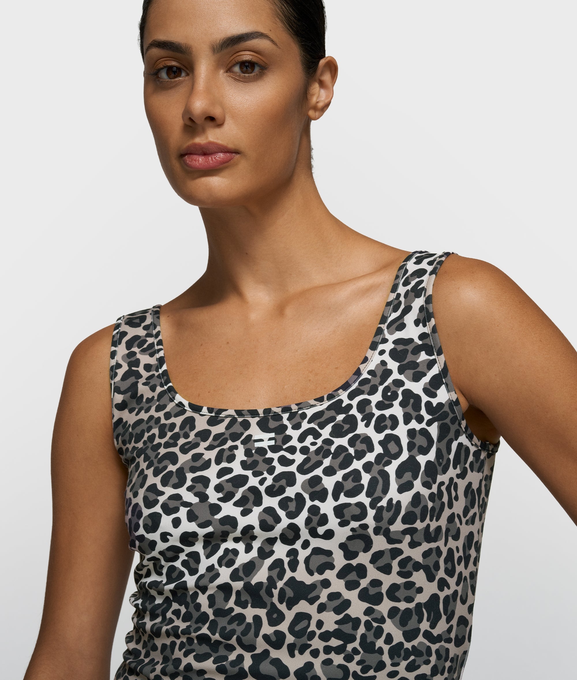 10Days slimfit tanktop leopard