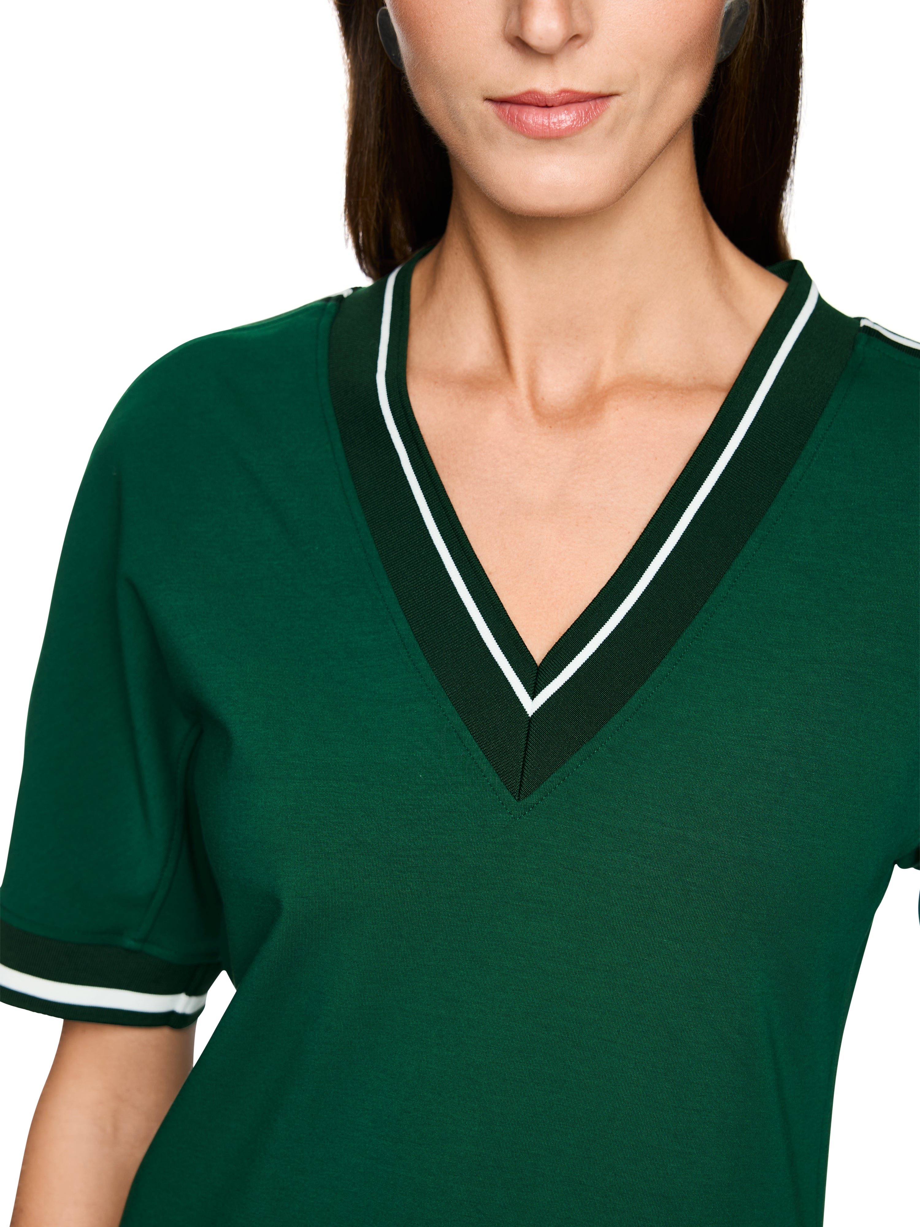 Marc Cain Sportives Kleid mit Ringeldetails