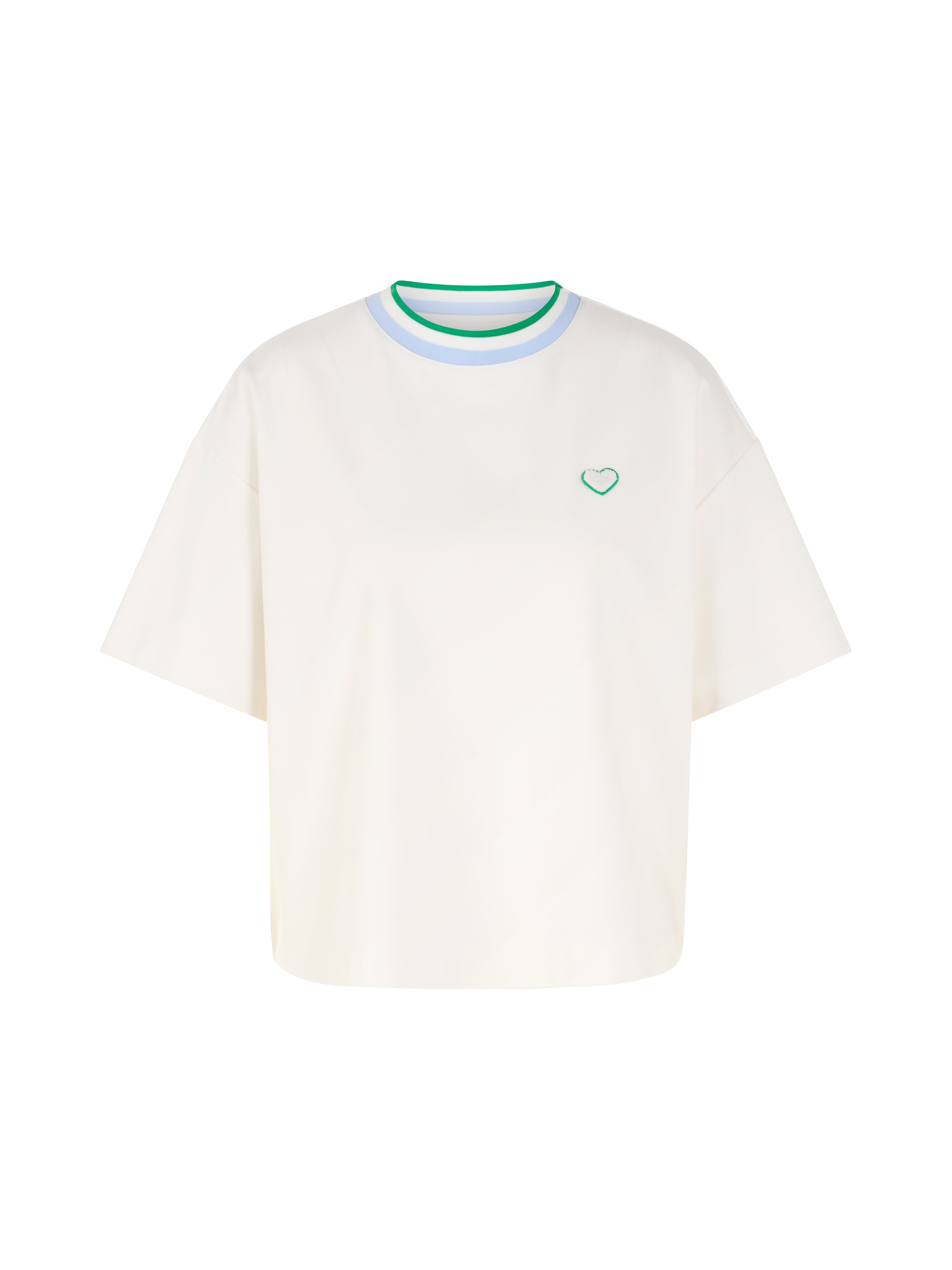 Marc Cain Shirt mit Herz und Ringeldetail