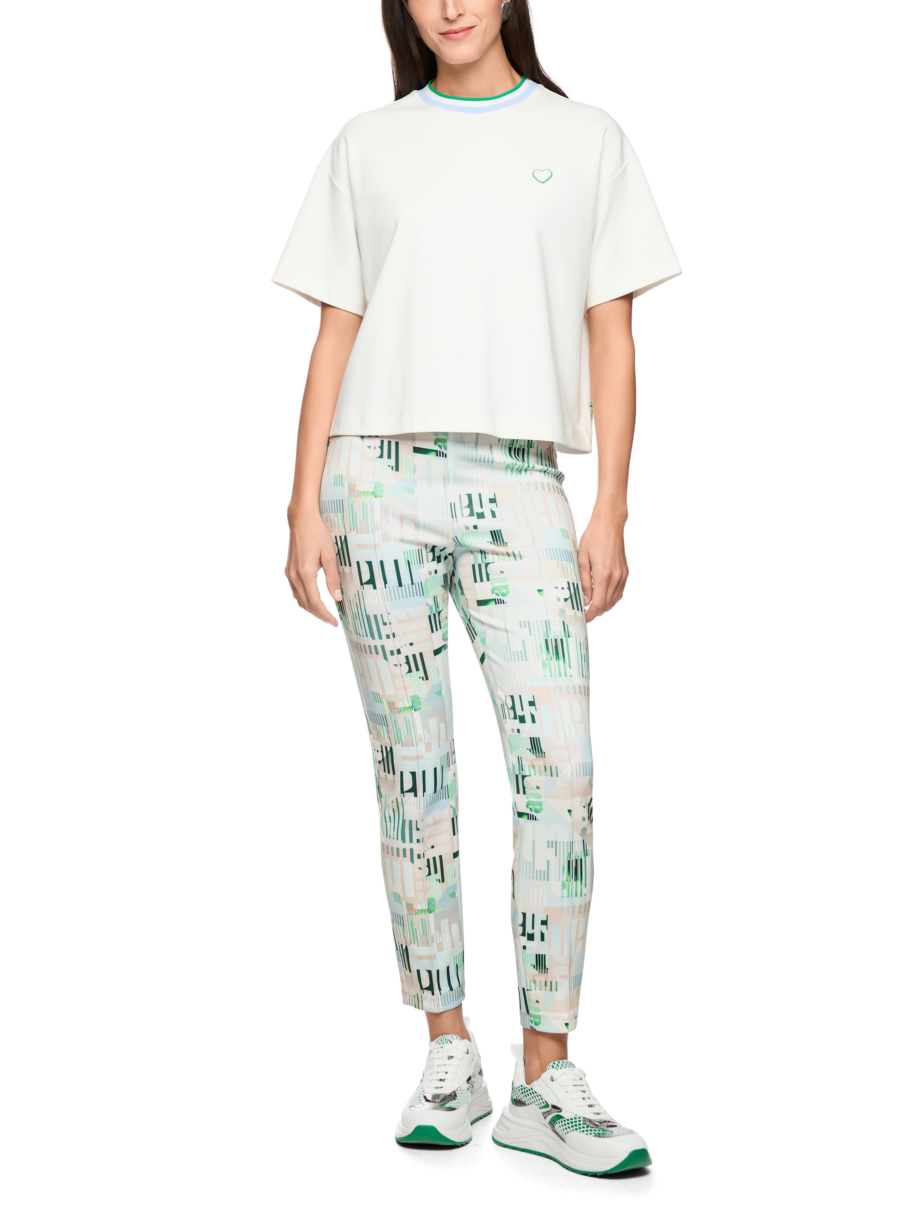 Marc Cain Shirt mit Herz und Ringeldetail