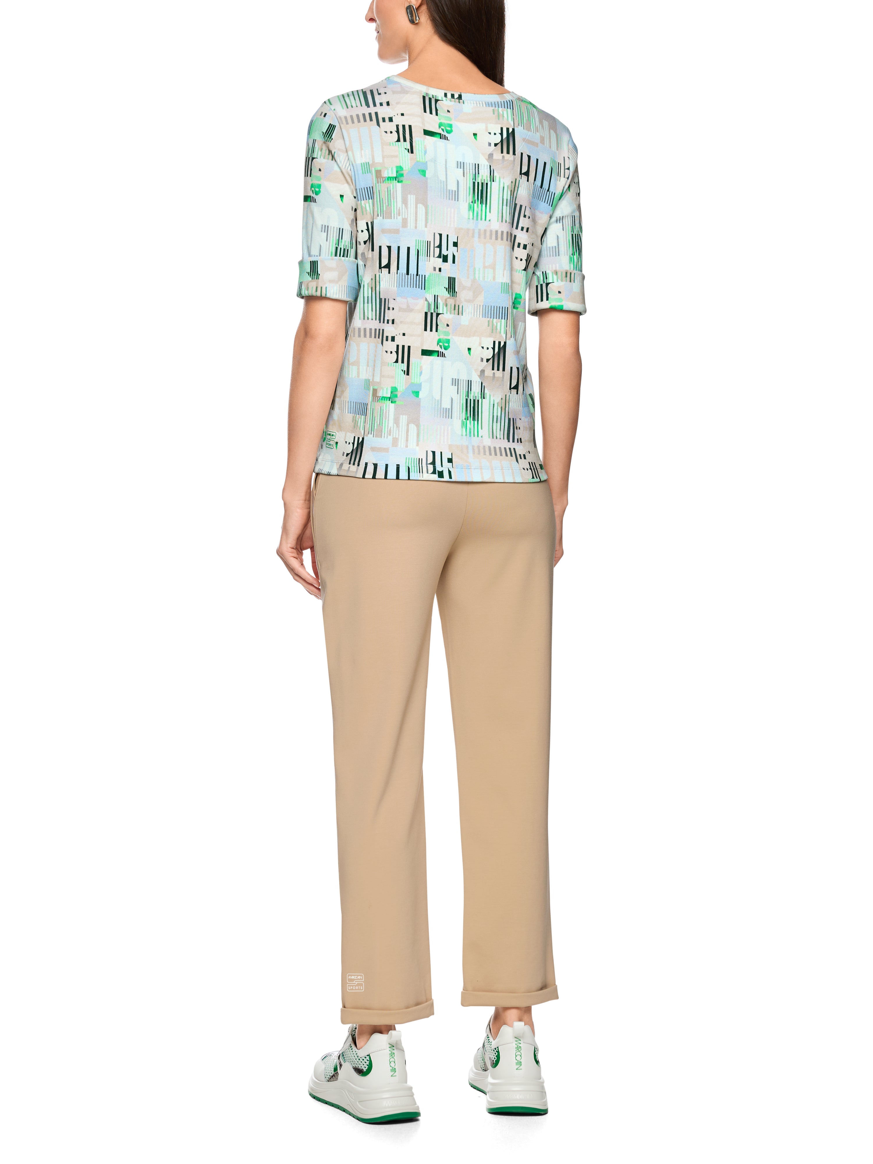 Marc Cain Ripp-Shirt aus Baumwollstretch