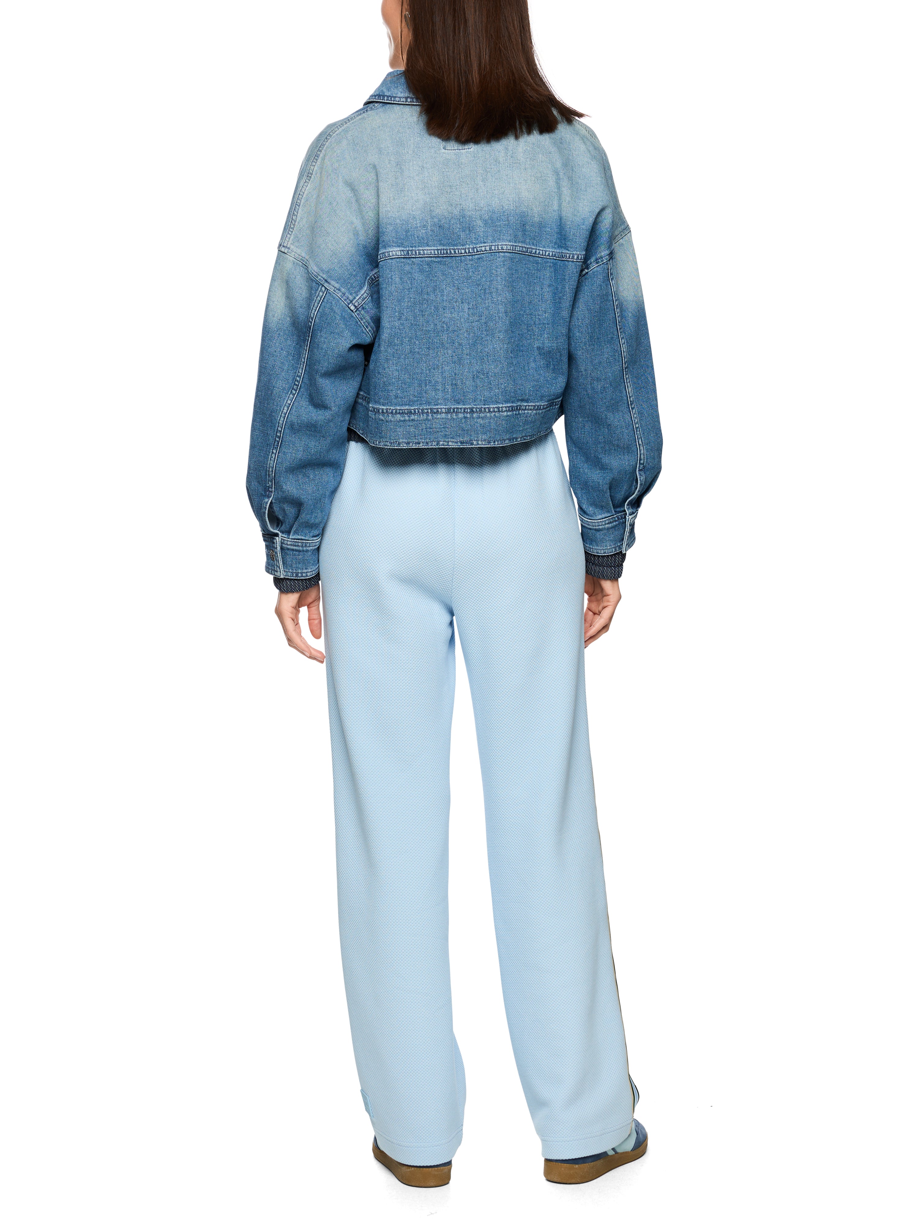 Marc Cain Kurze Jeansjacke mit Reißverschluss