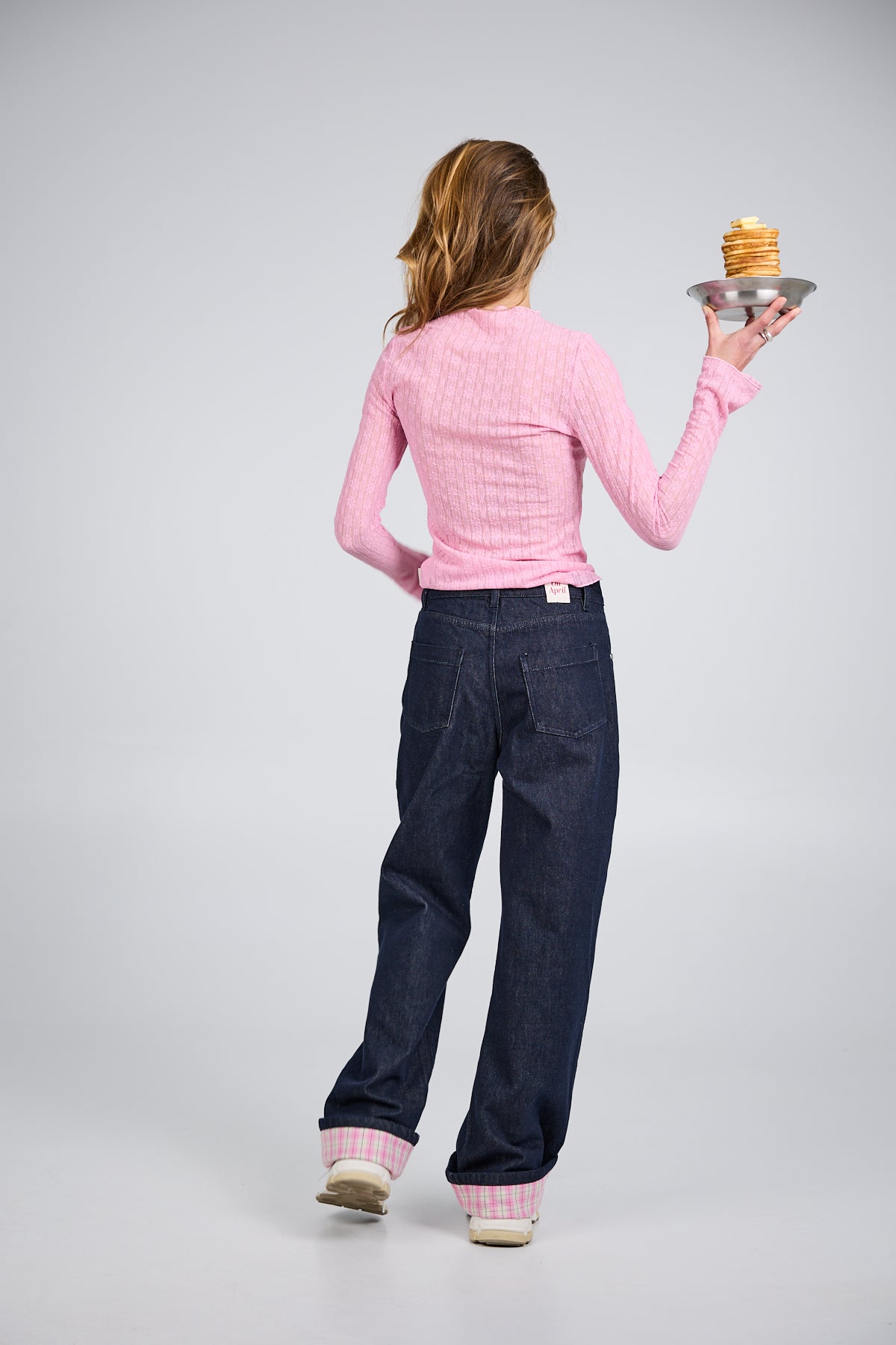 Oh April Zahara Lace Longsleeve Petal Cream