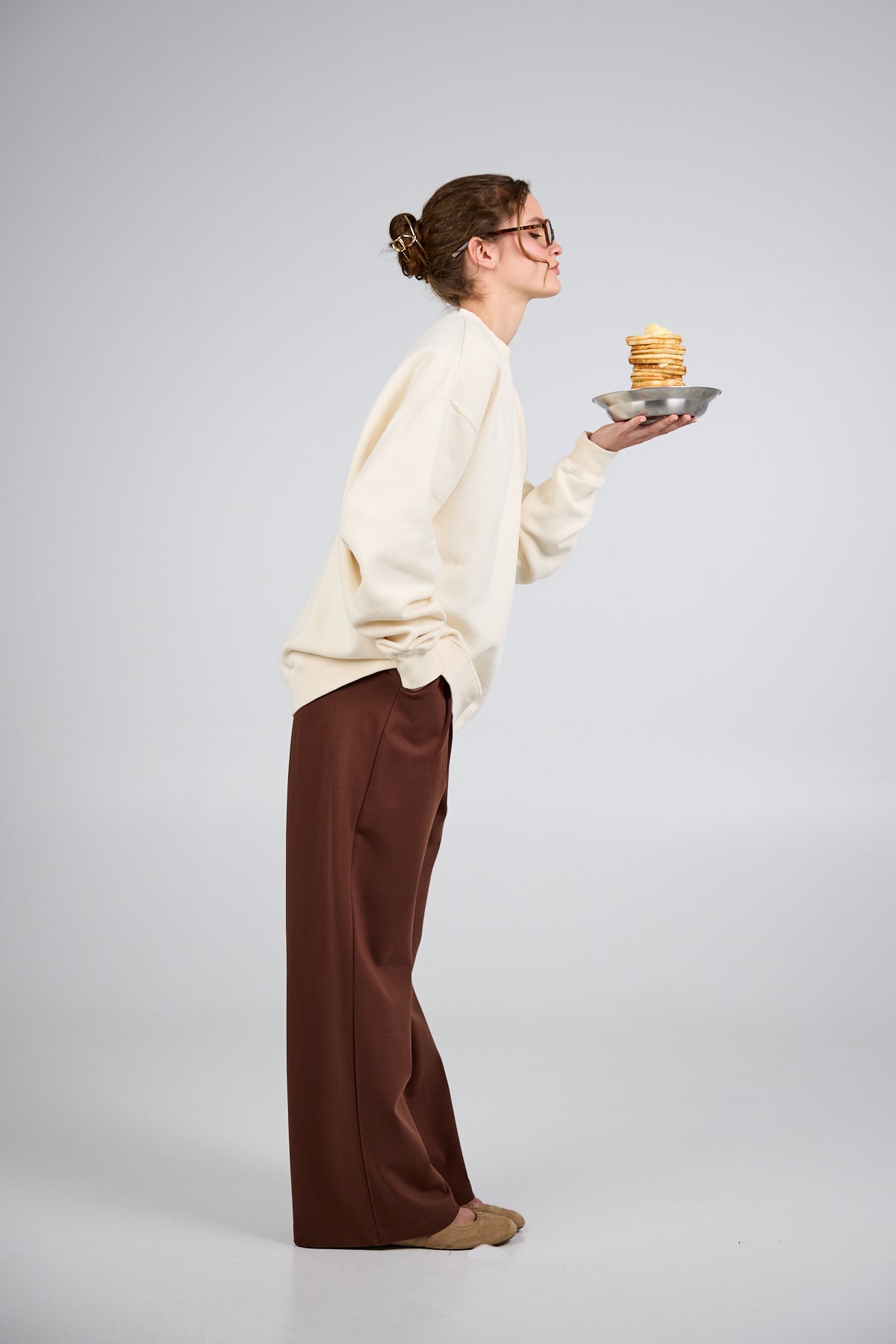 Oh April OV Sweater Pancake Off White