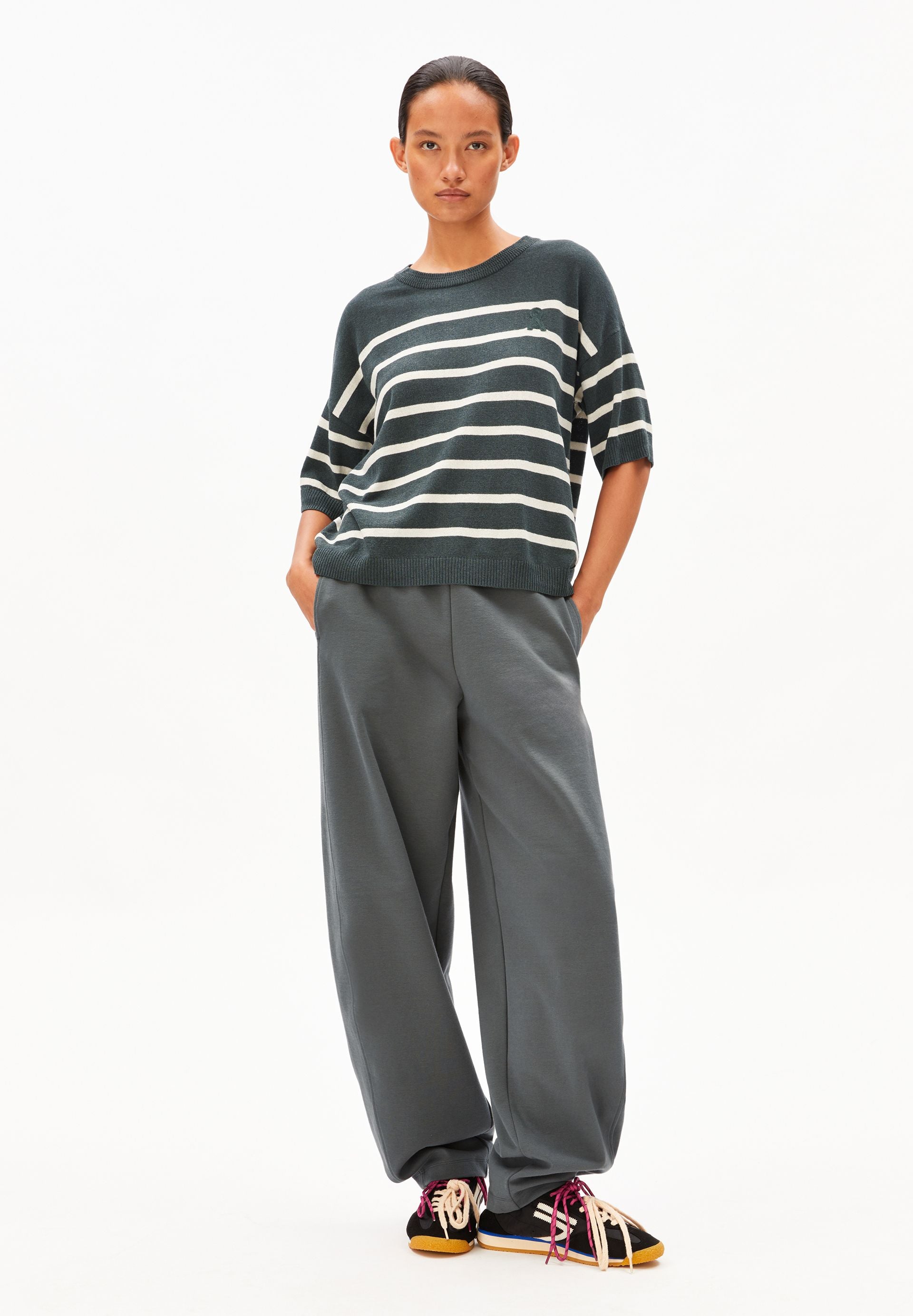 armedangels gestreifter Leinen-Mix Pullover aus Leinen-Mix