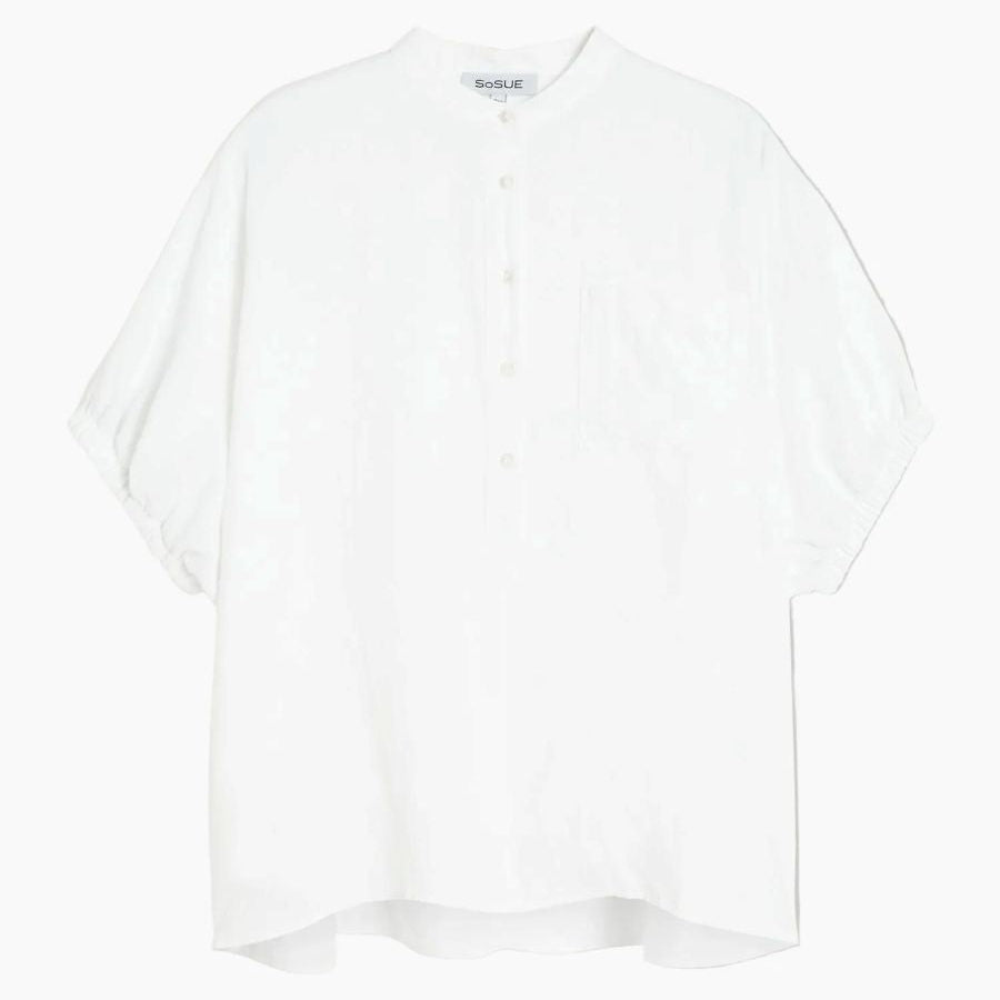 SoSue Cowboy Button Linen Bluse