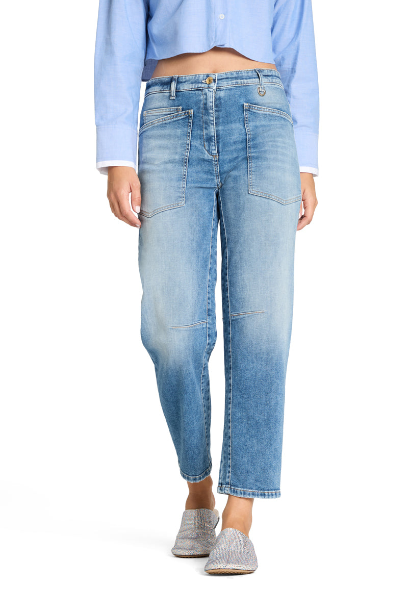 CAMBIO Jeans O-Shapped Cropped Ocean