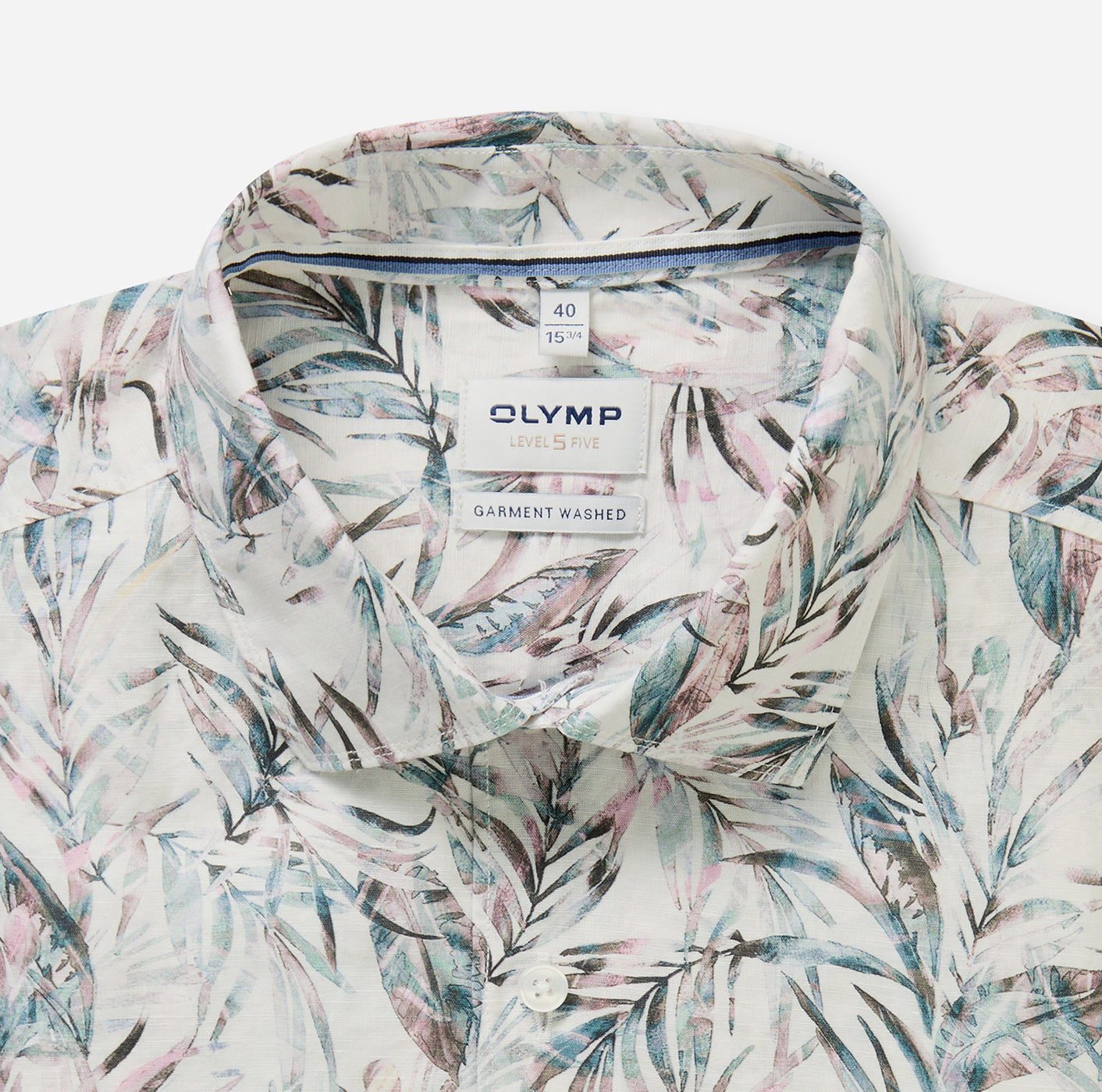 OLYMP Body Fit garment washed Businesshemd Level Five in Beige