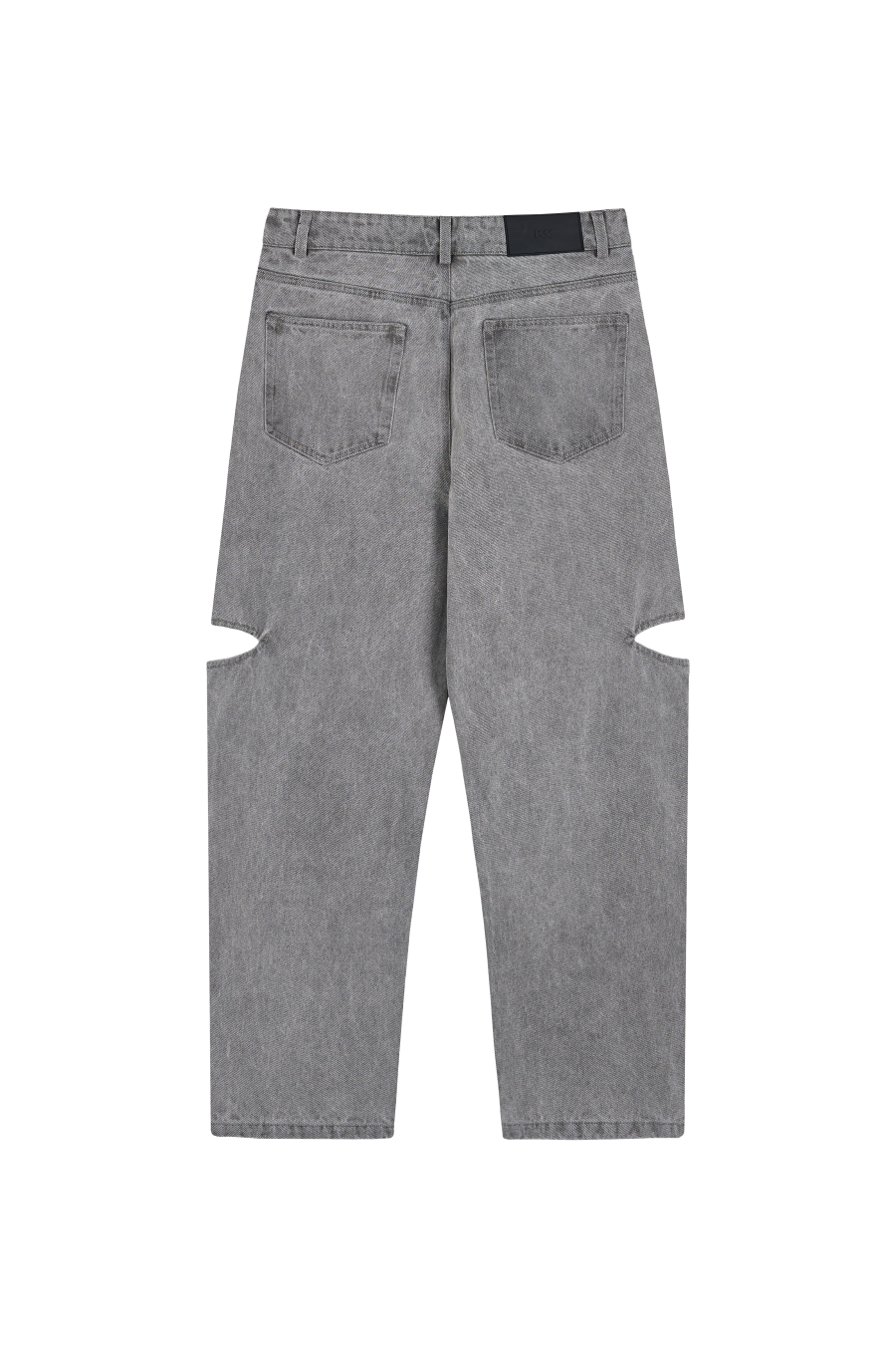 Karo Kauer Denim Pants Grey Cut Out Petite