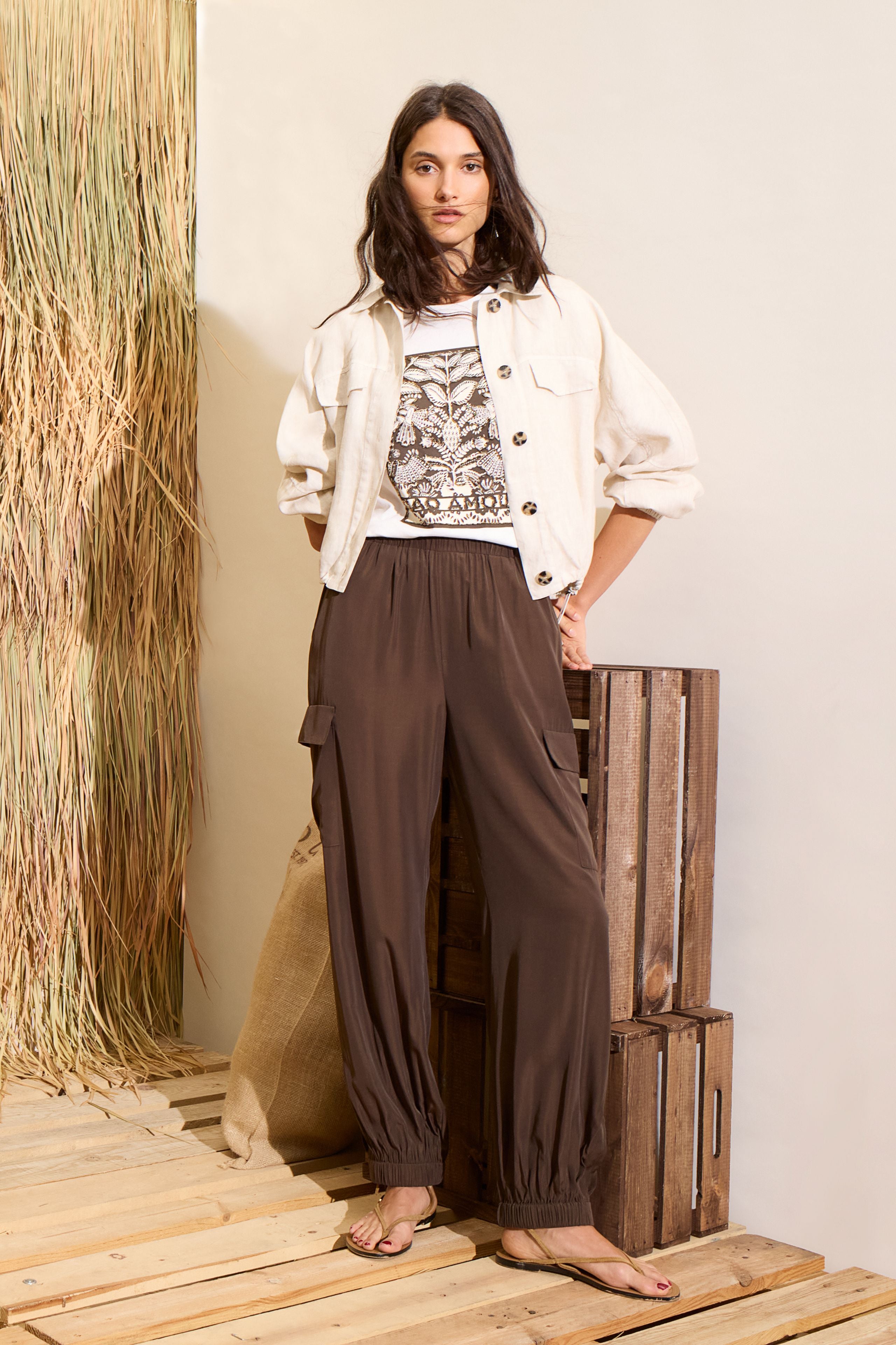 OUI Leinen Blouson
