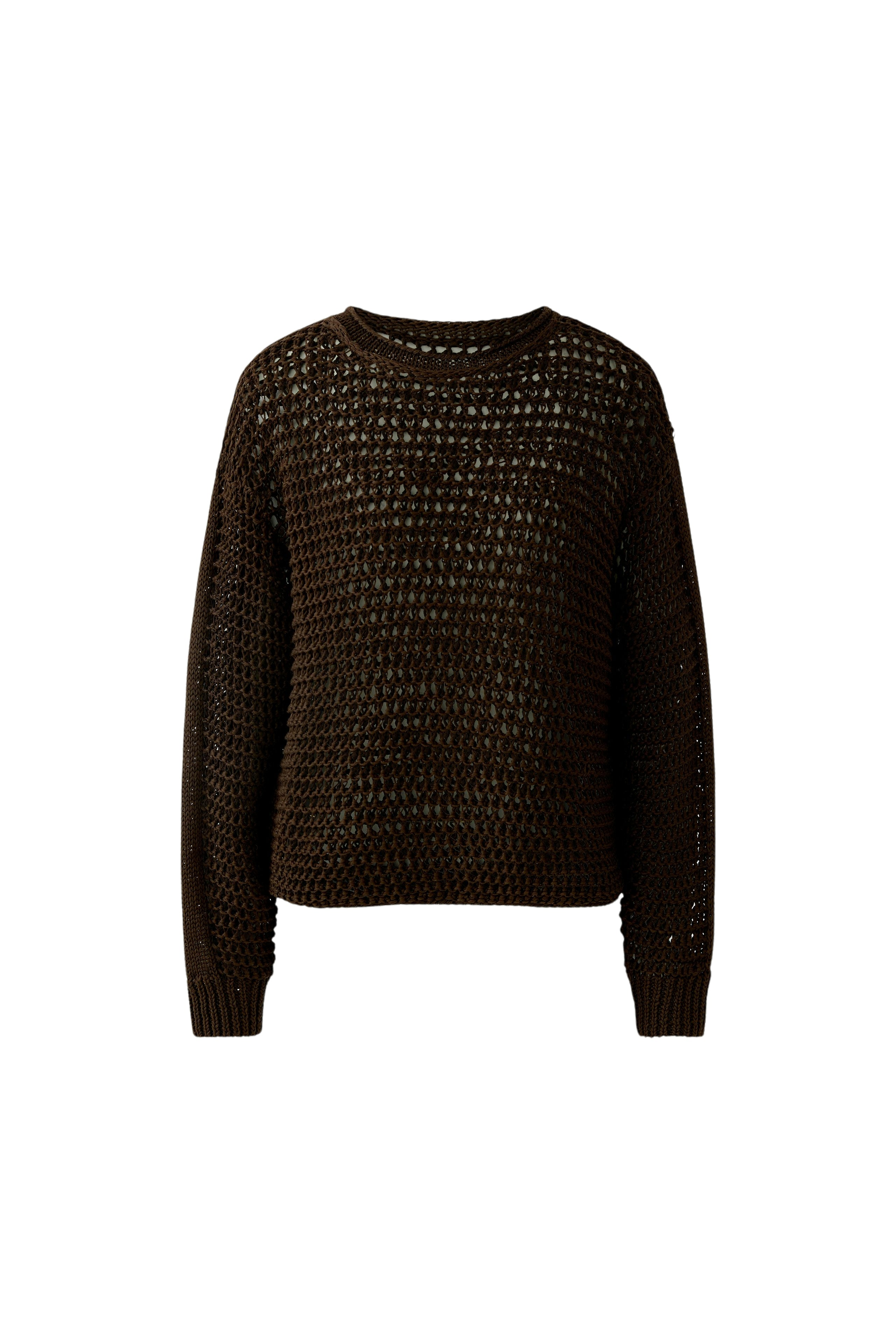 OUI Pullover mit offener Strickstruktur in Netzoptik