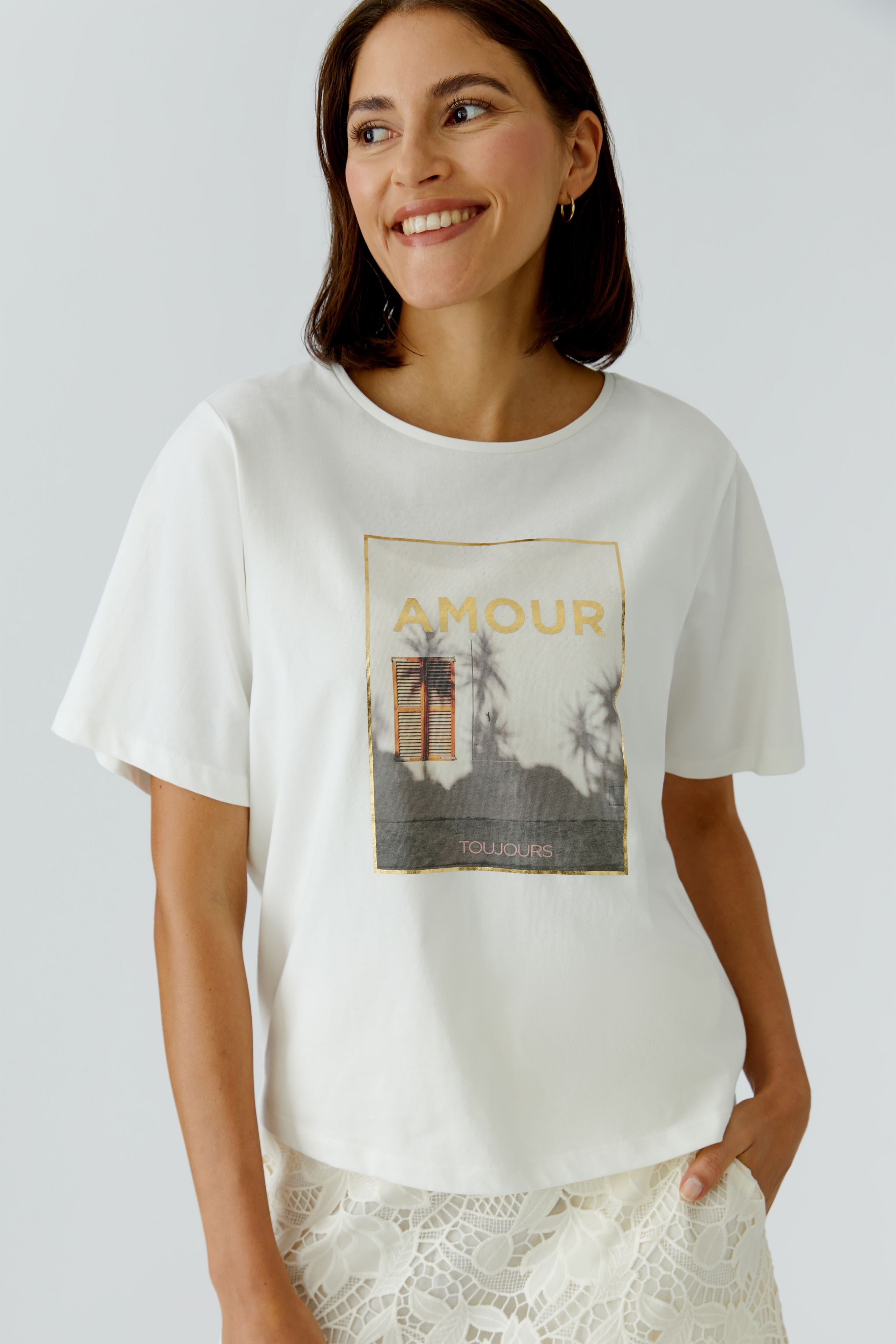OUI T-Shirt mit wertigem Digitaldruck