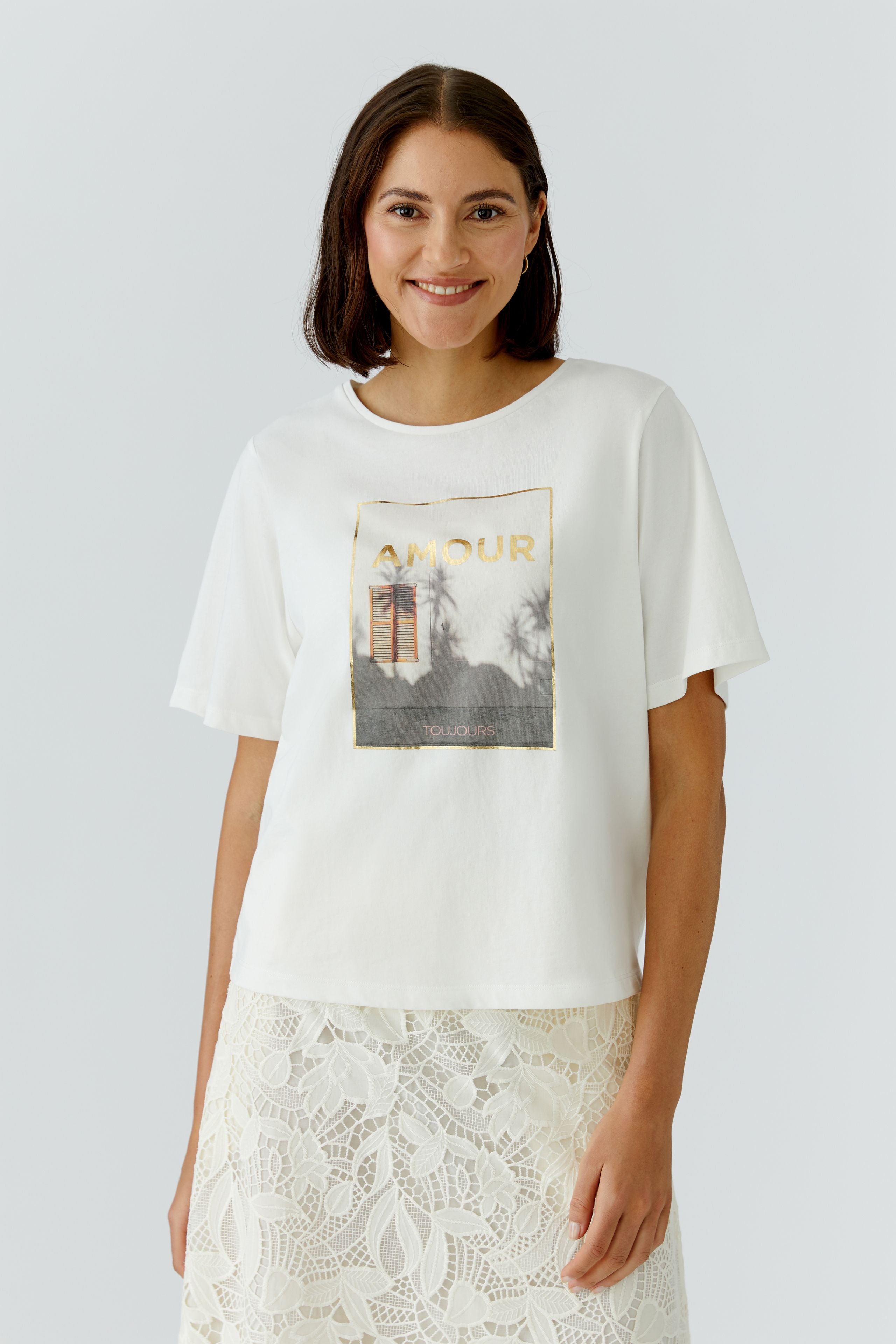 OUI T-Shirt mit wertigem Digitaldruck