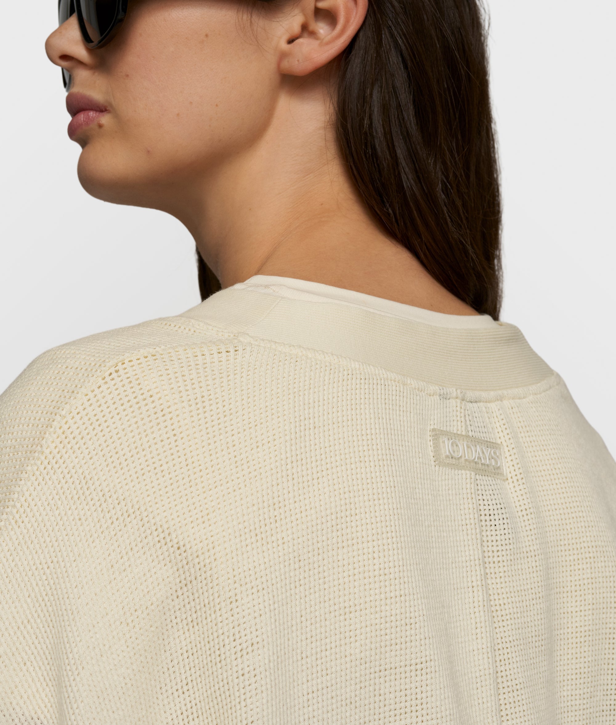 10Days v-neck cardigan mesh