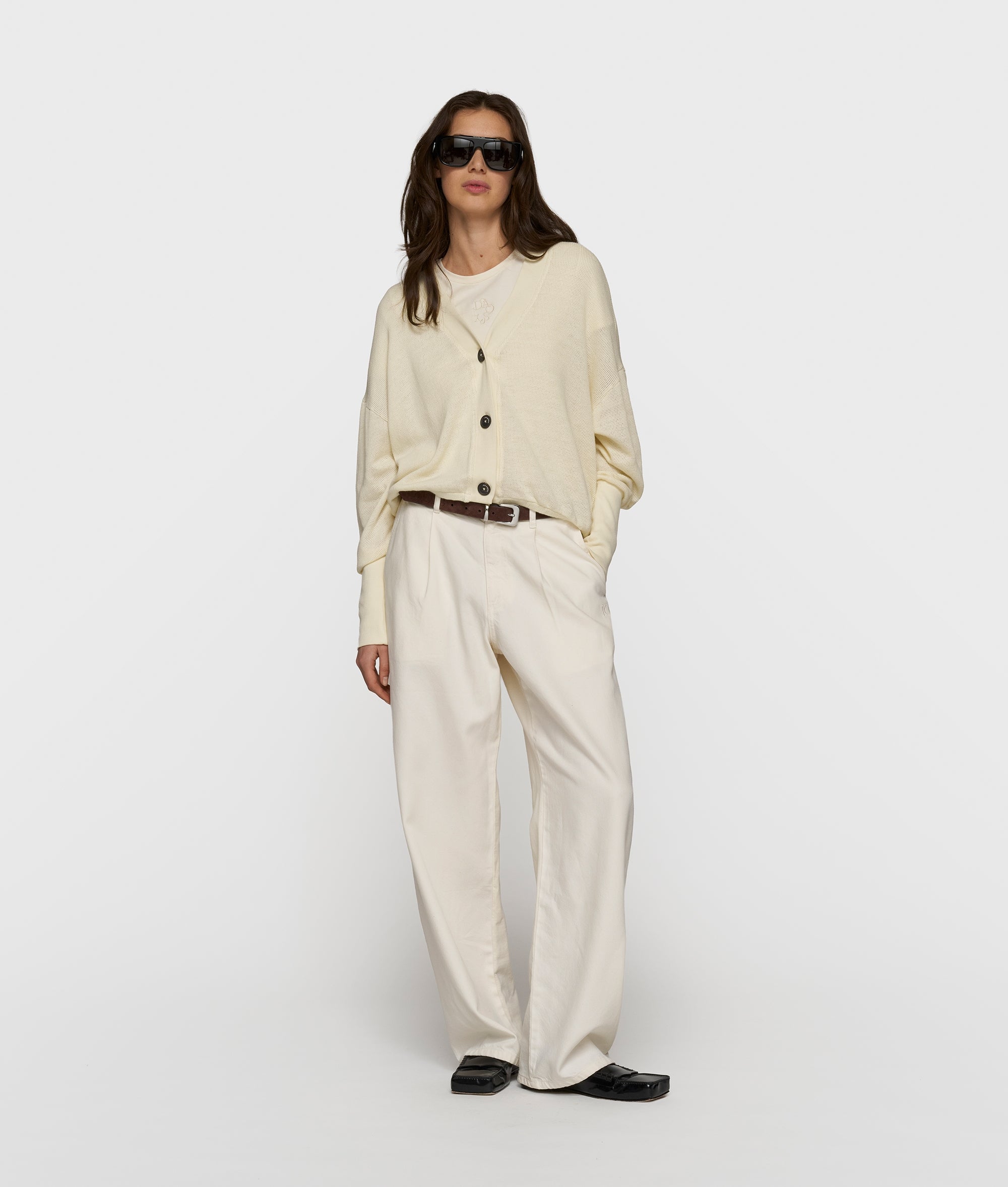 10Days v-neck cardigan mesh