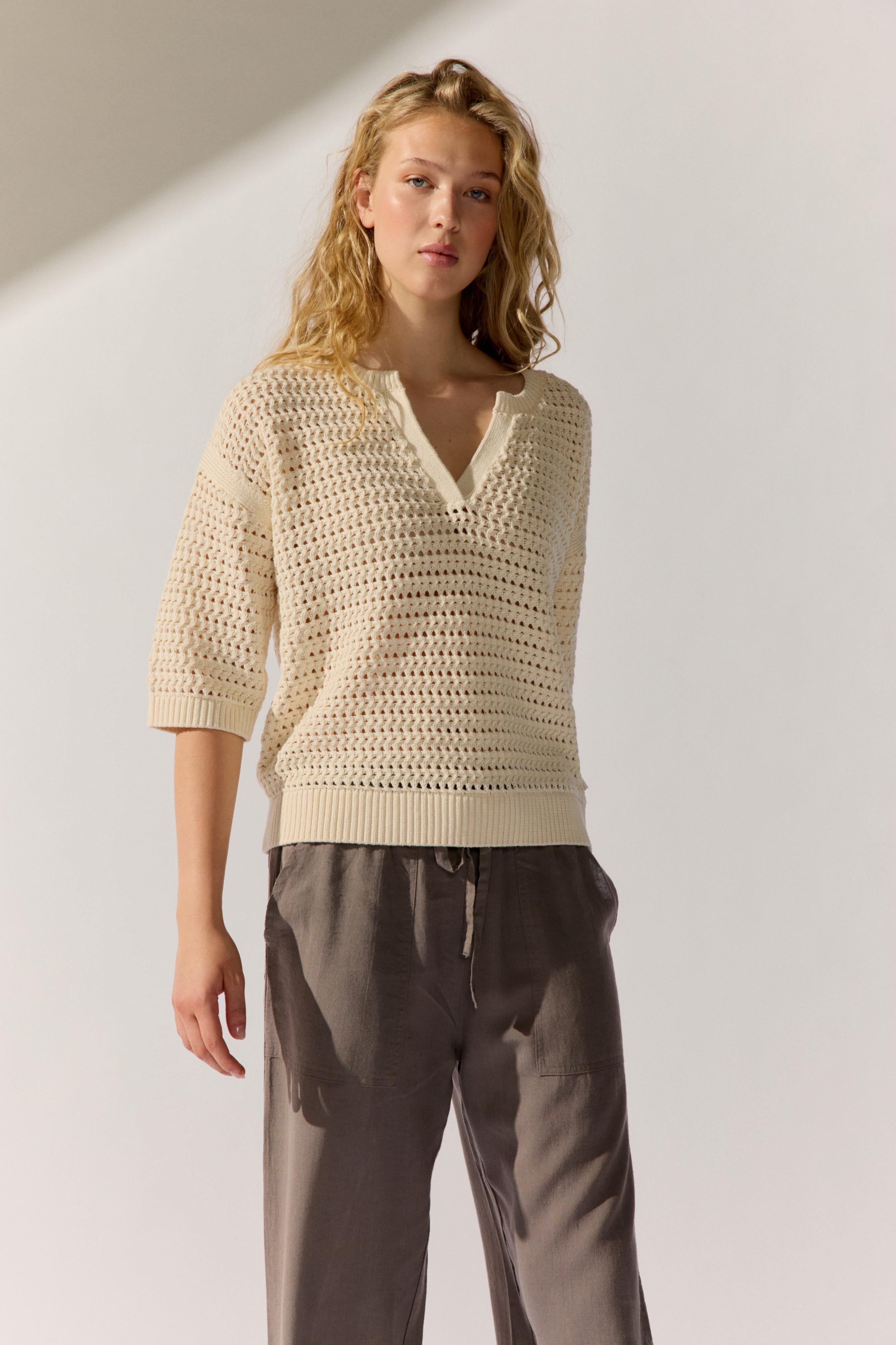 The Fashion People Ajour V-Neck knitted
