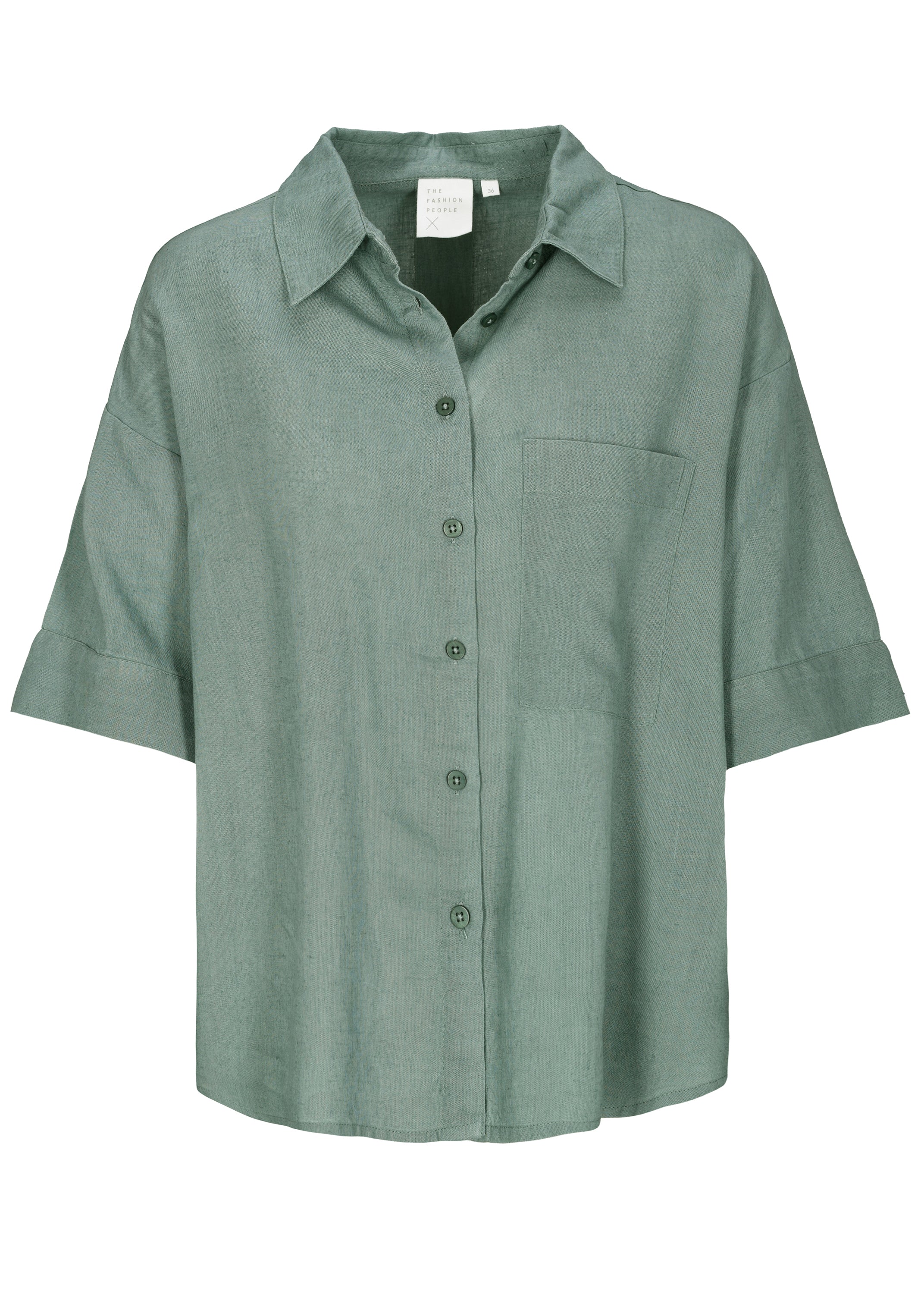 The Fashion People Linen Blouse Solid