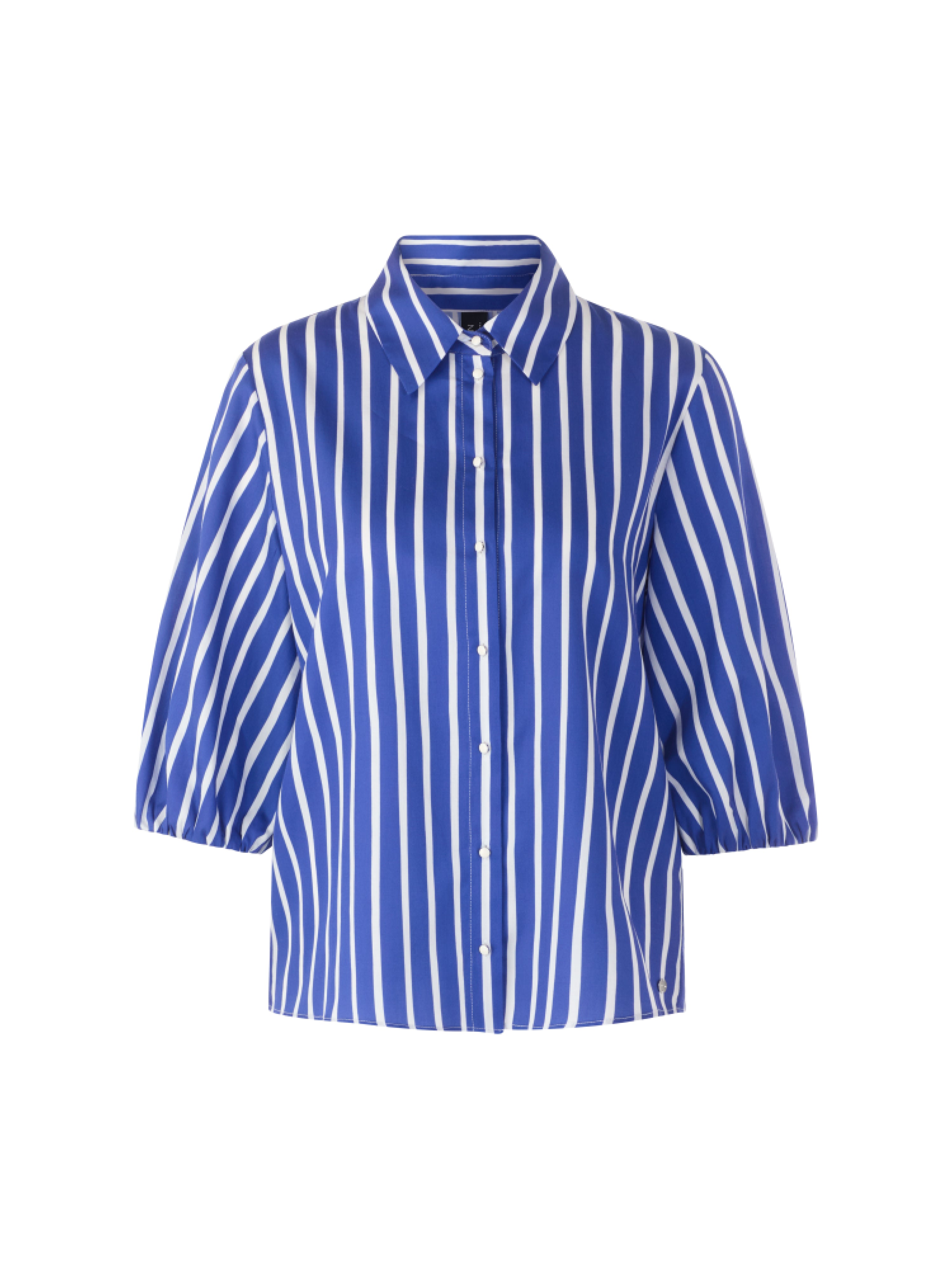 Marc Cain Gestreifte Baumwoll-Hemdbluse