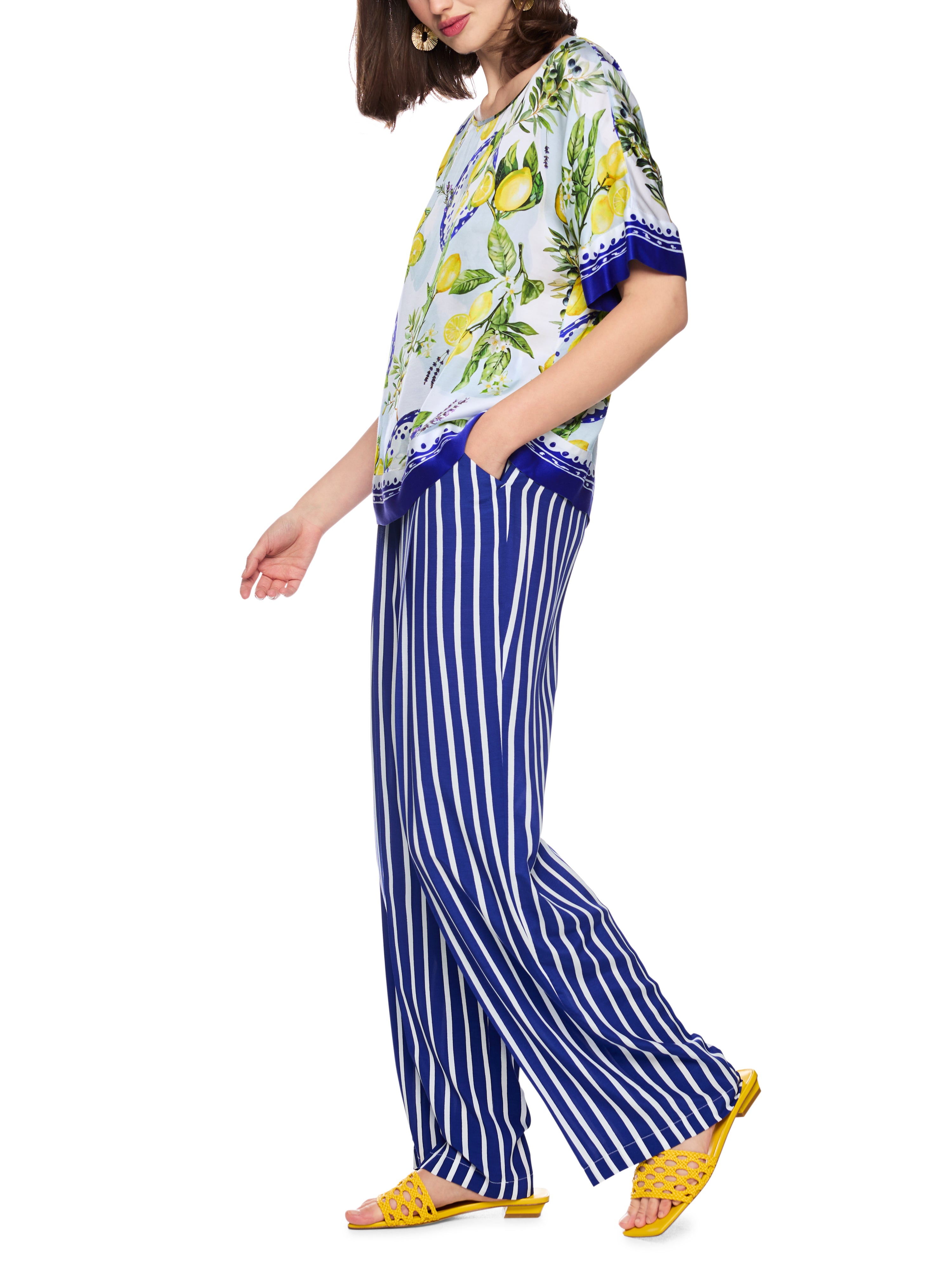 Marc Cain Viskosebluse mit mediterranem Print