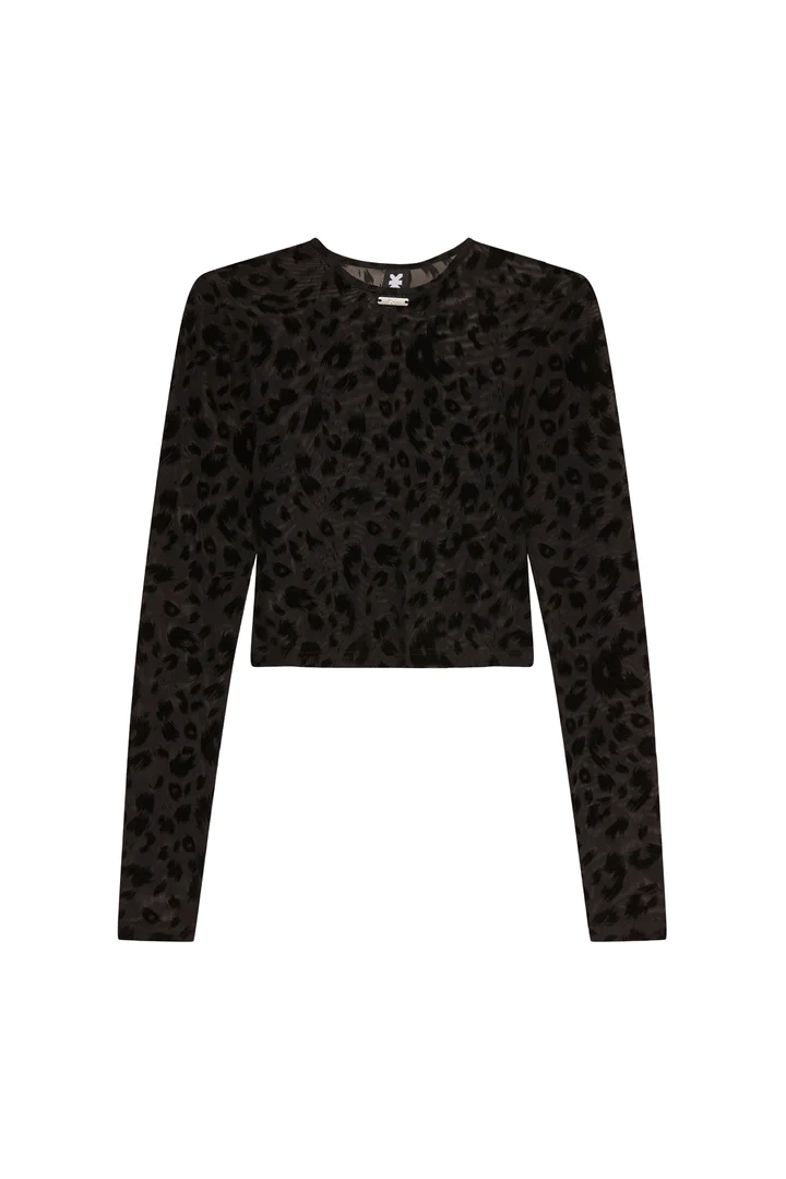 Karo Kauer Mesh Longsleeve Animal Print