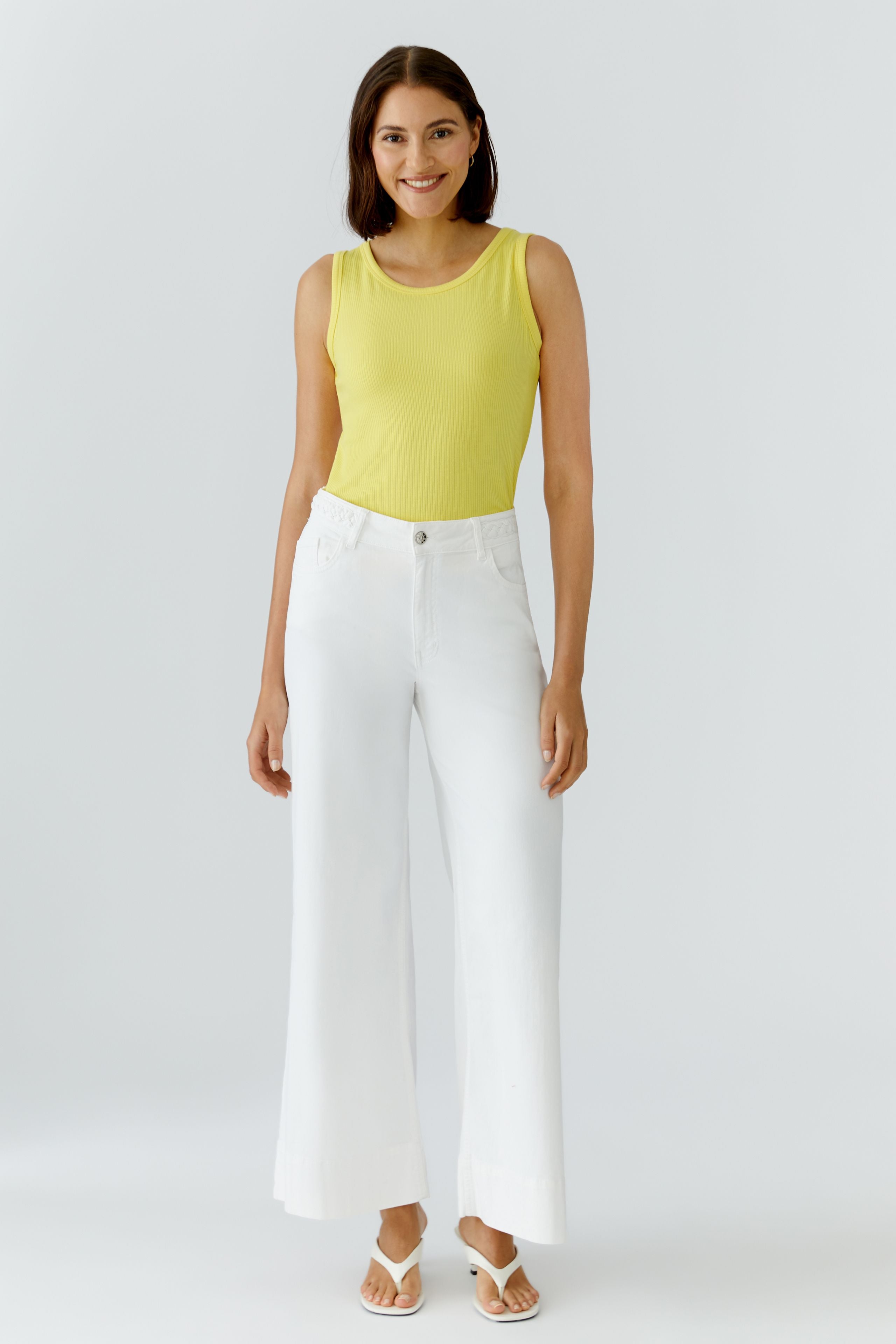 OUI FILIZ Top elastische Viskoserippe