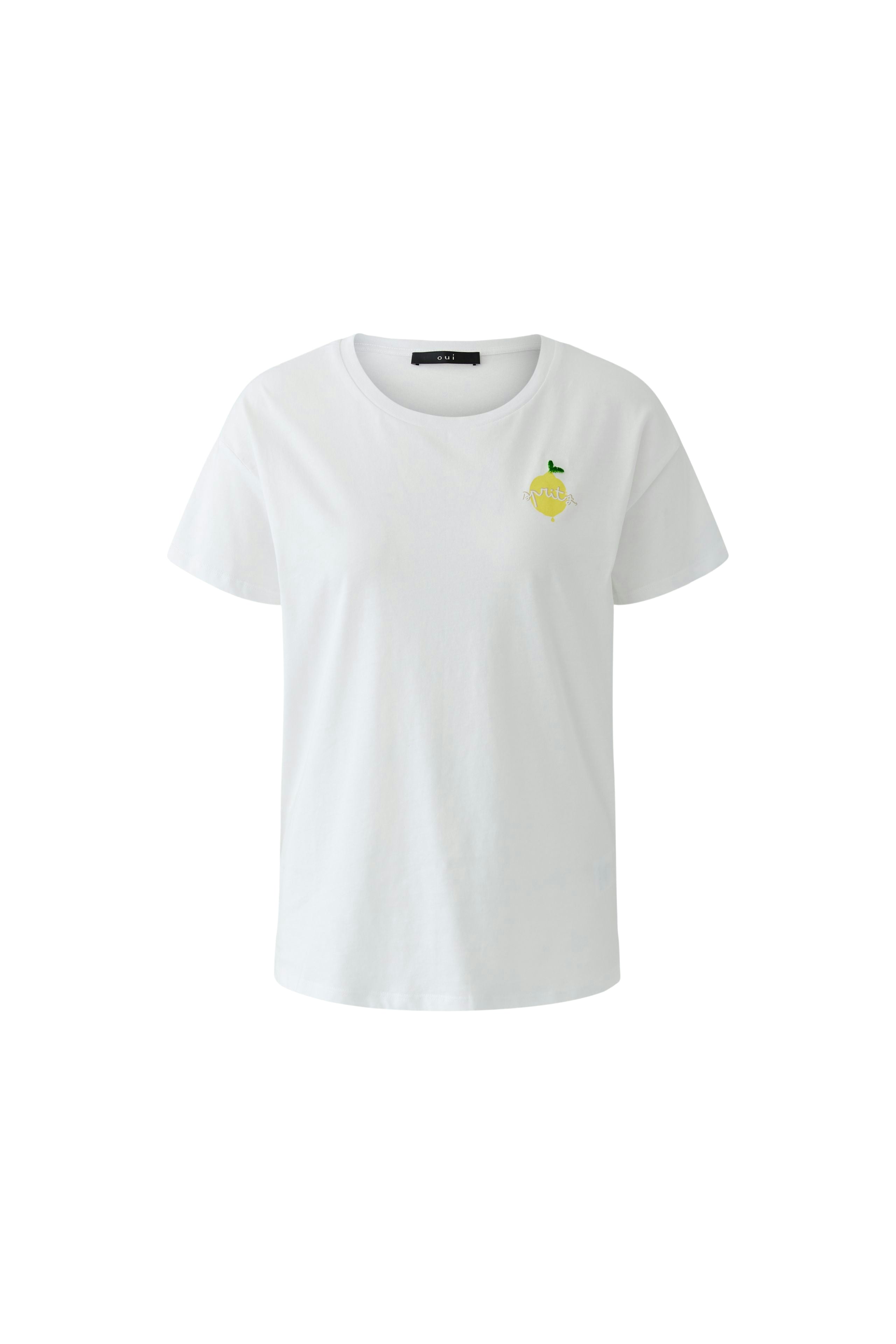 OUI T-Shirt mit Zitronendruck