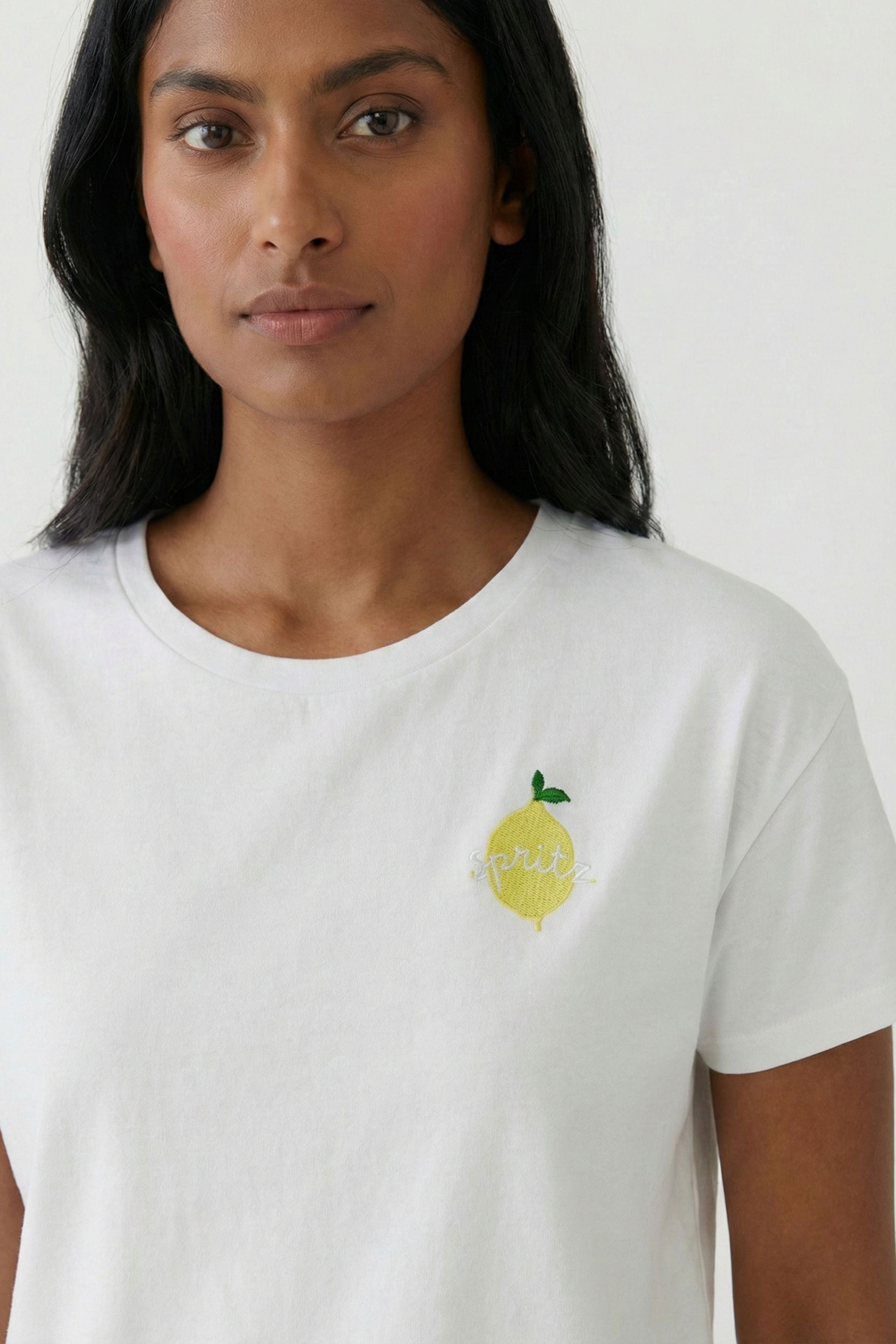 OUI T-Shirt mit Zitronendruck