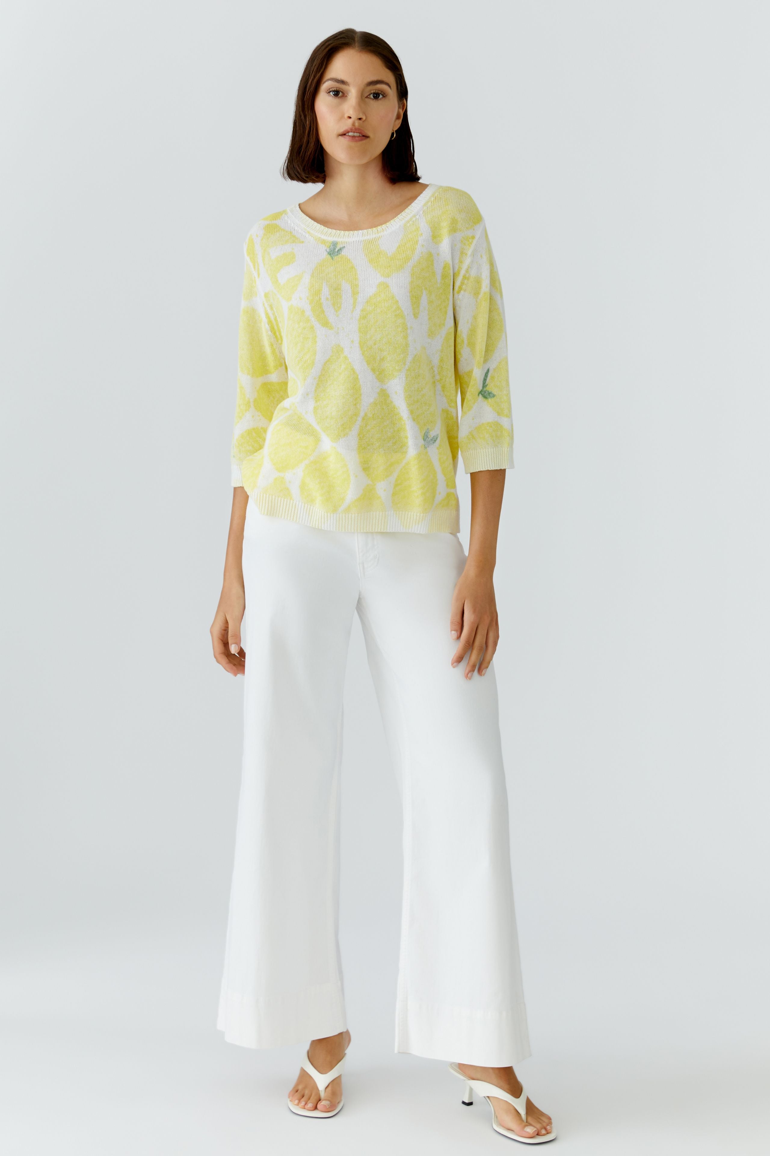 OUI Pullover mit Innenprint