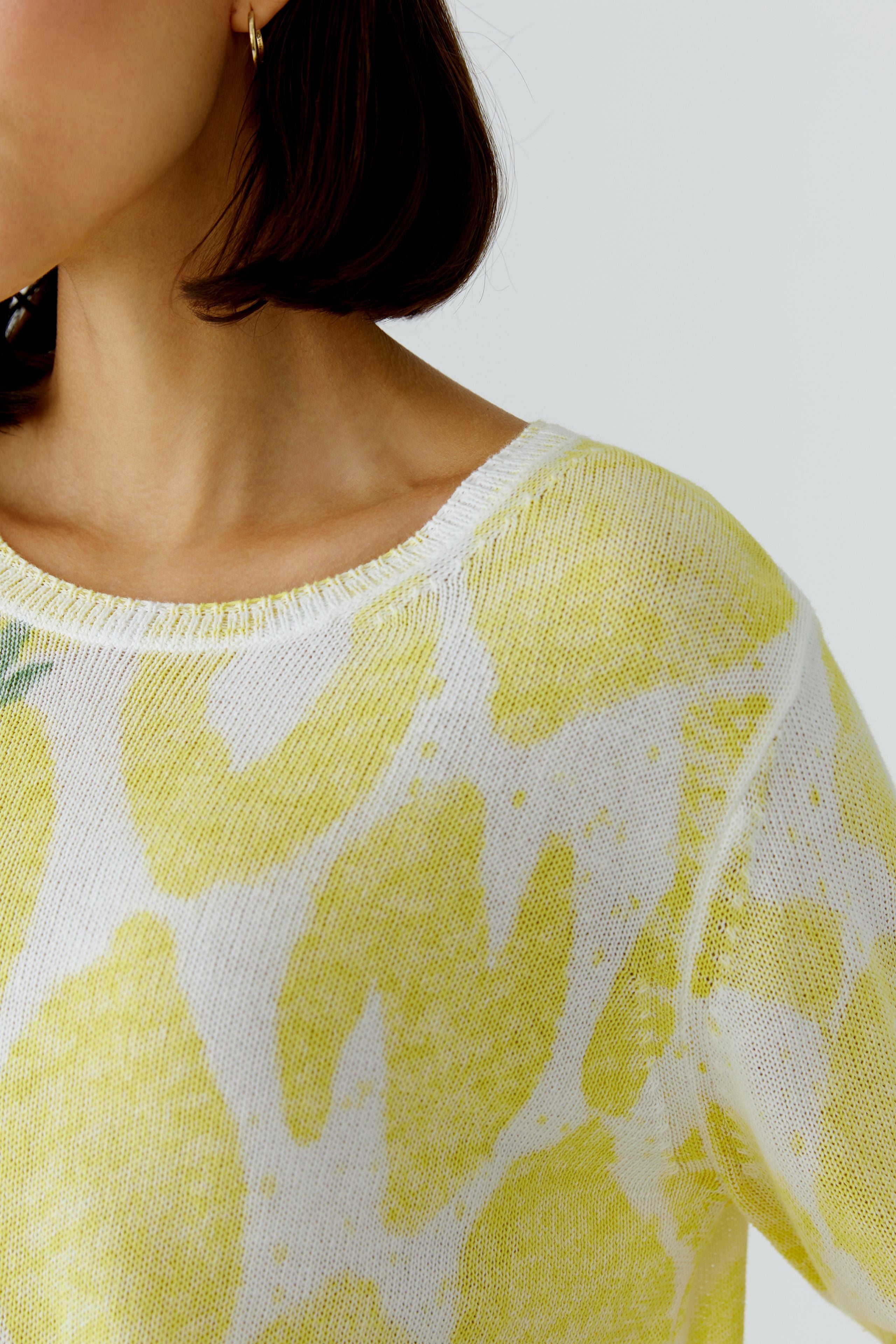 OUI Pullover mit Innenprint