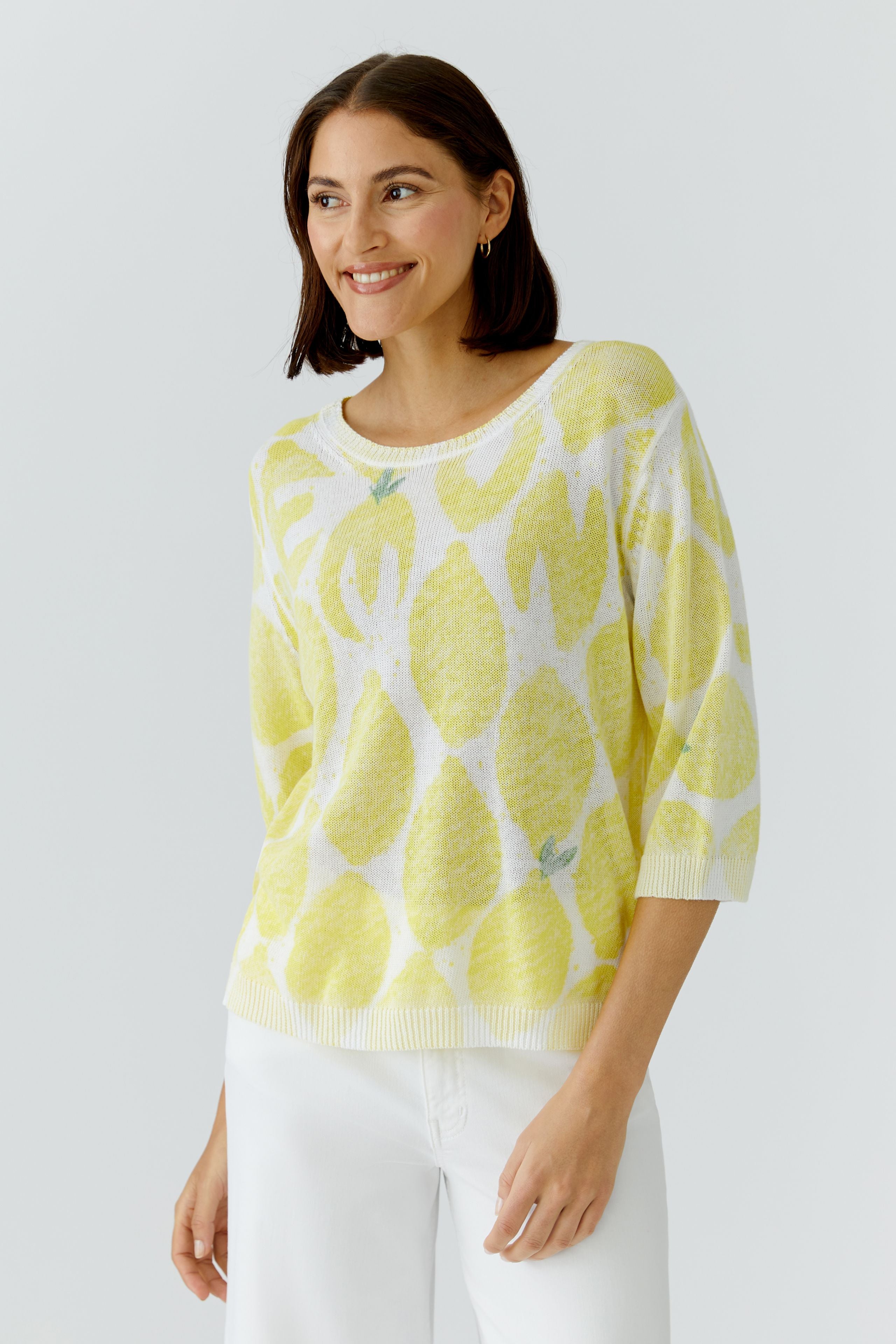OUI Pullover mit Innenprint