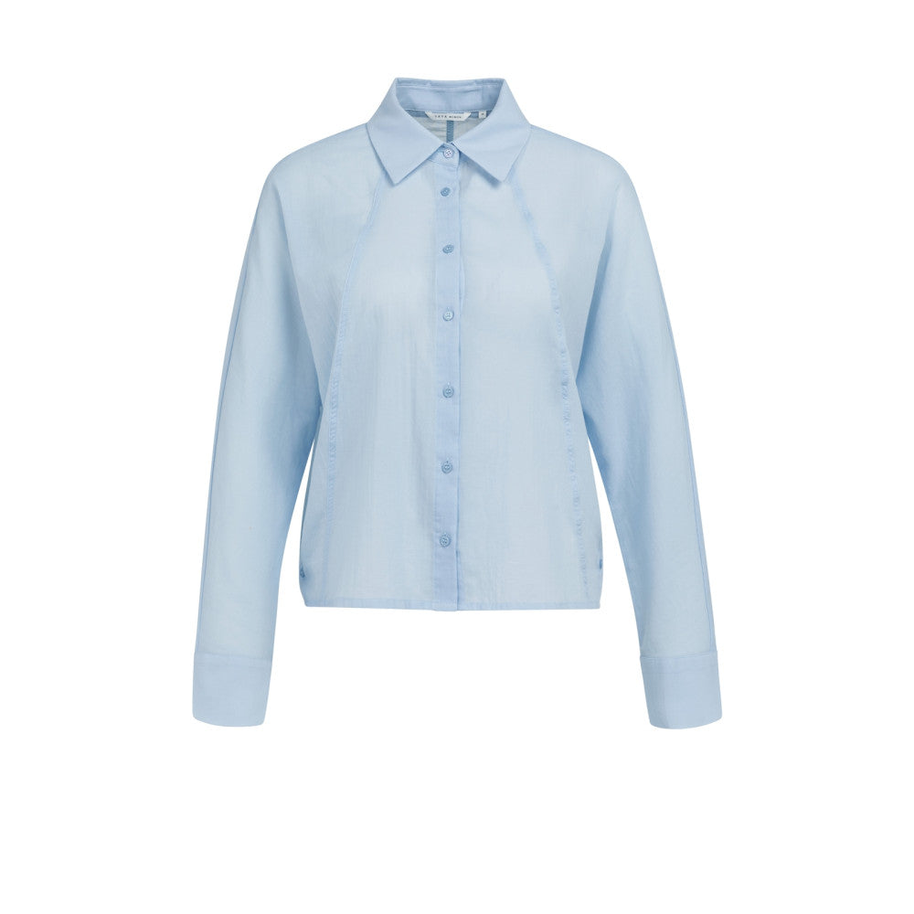 Yaya Batwing blouse with cut seams