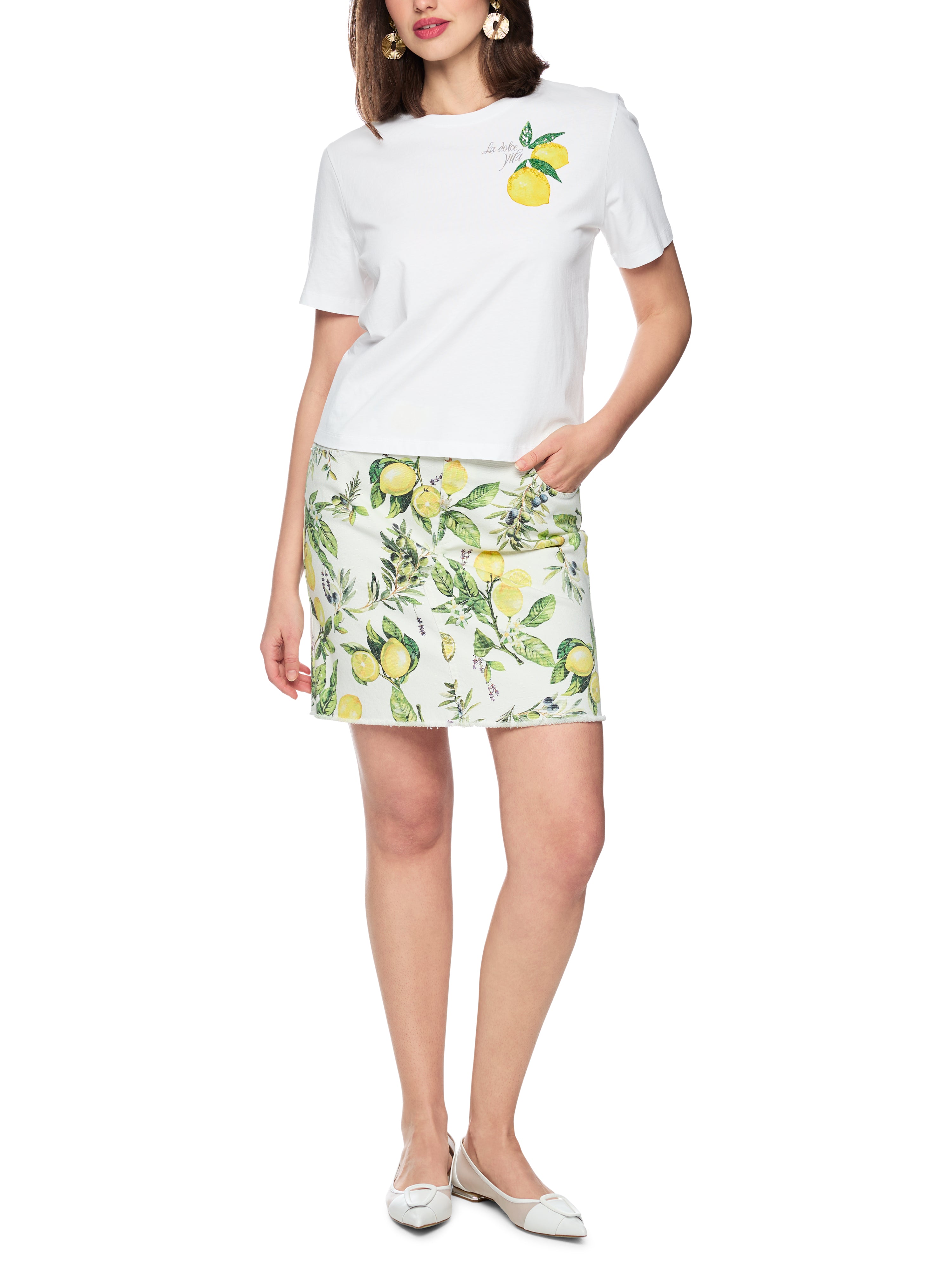 Marc Cain Baumwollshirt mit Zitronen