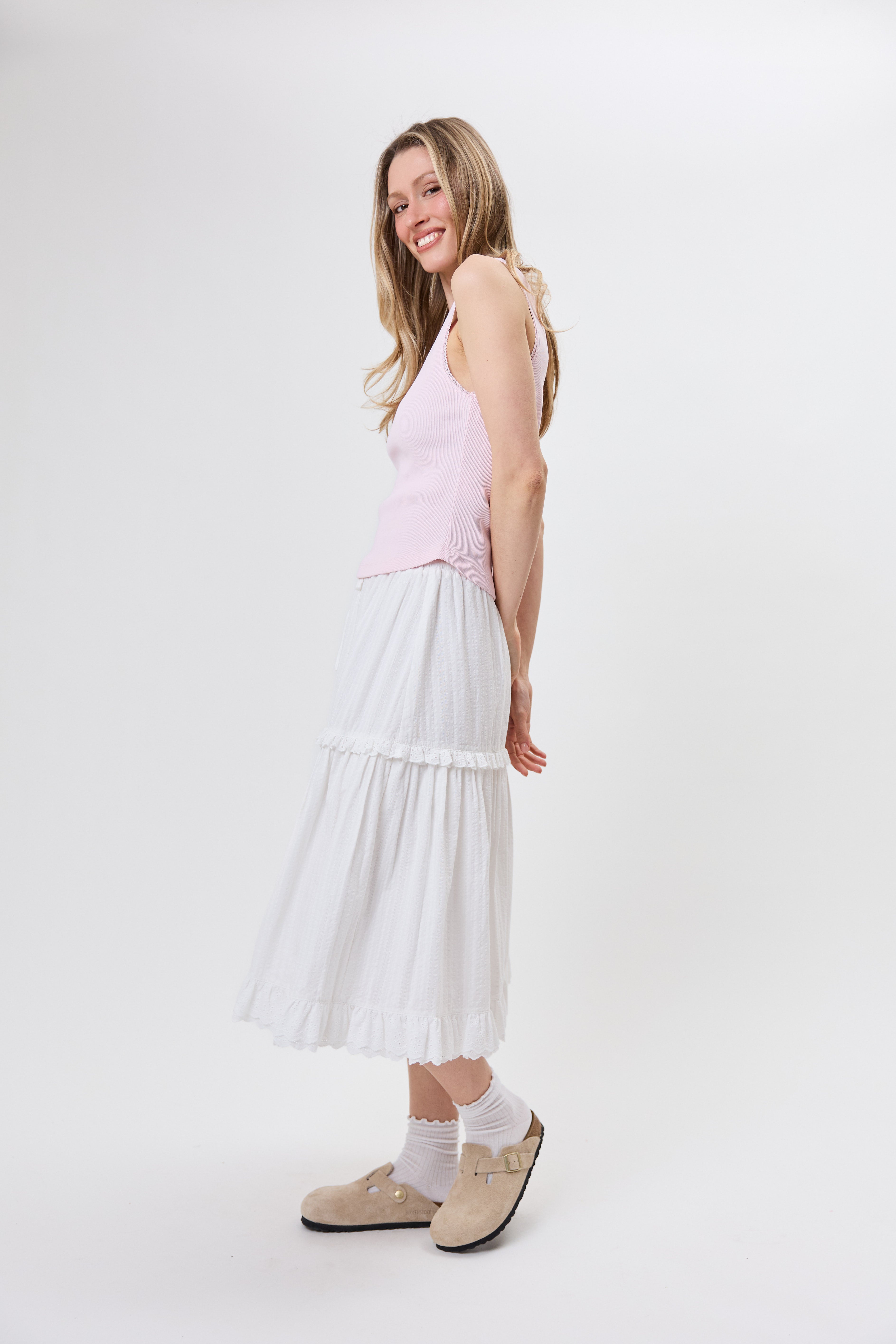 Oh April Christel Midi Skirt