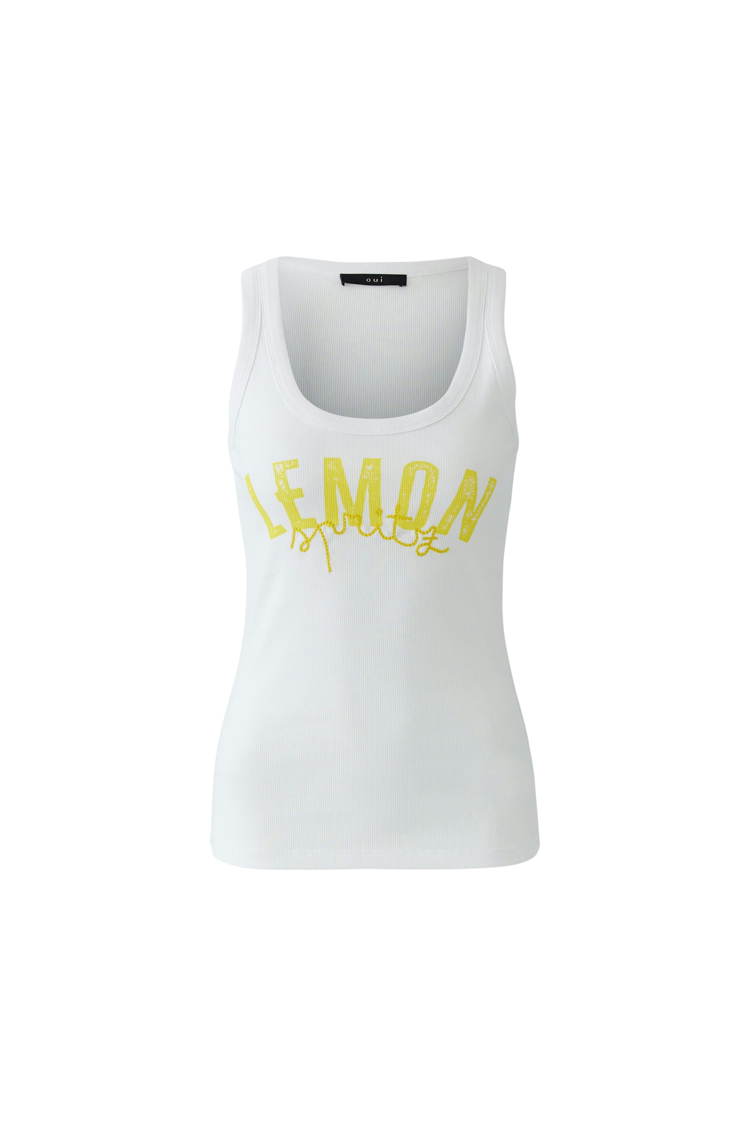 OUI Tank Top mit Lemon Spritz Druck