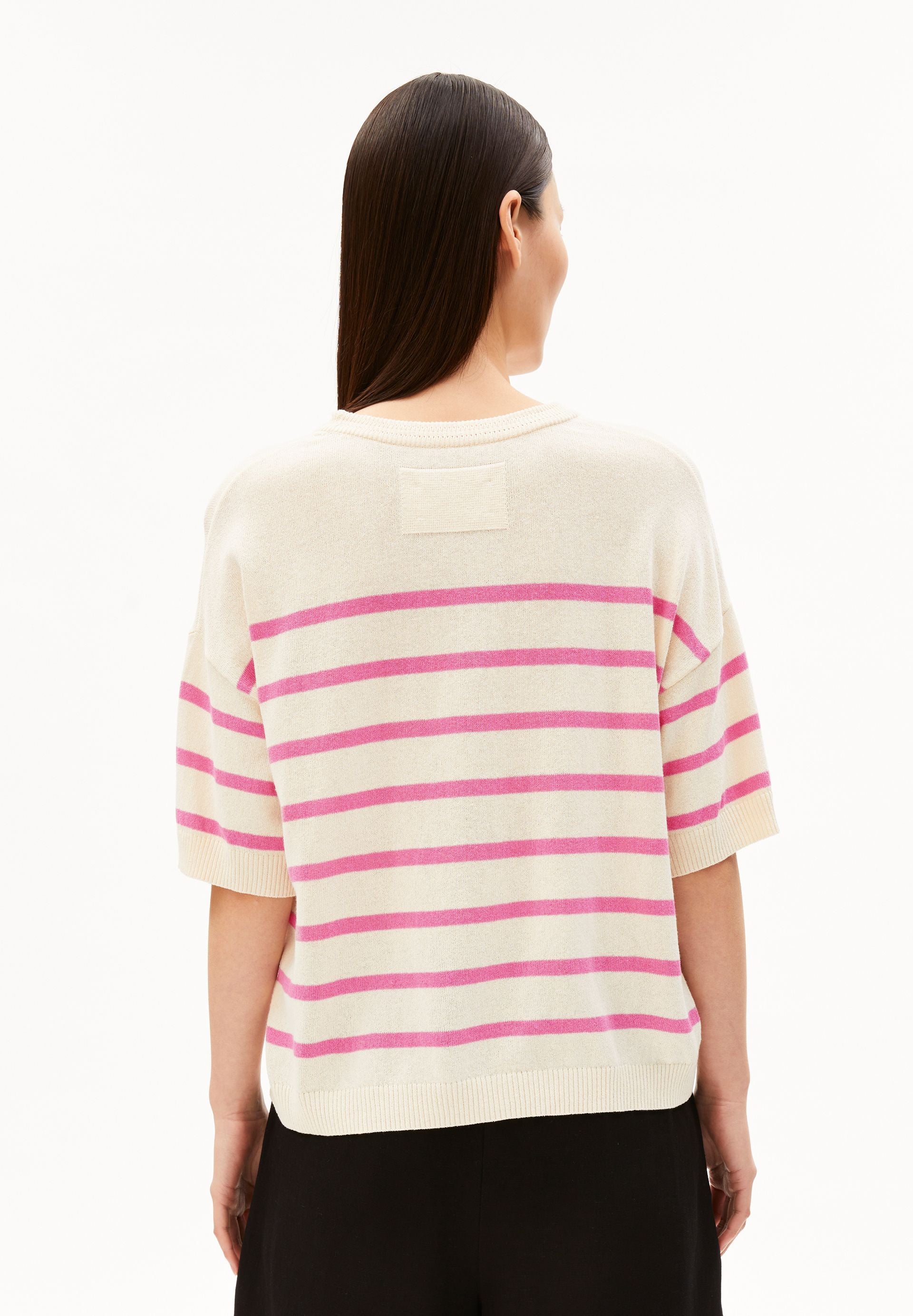 armedangels gestreiftes Strickshirt aus Leinen-Mix