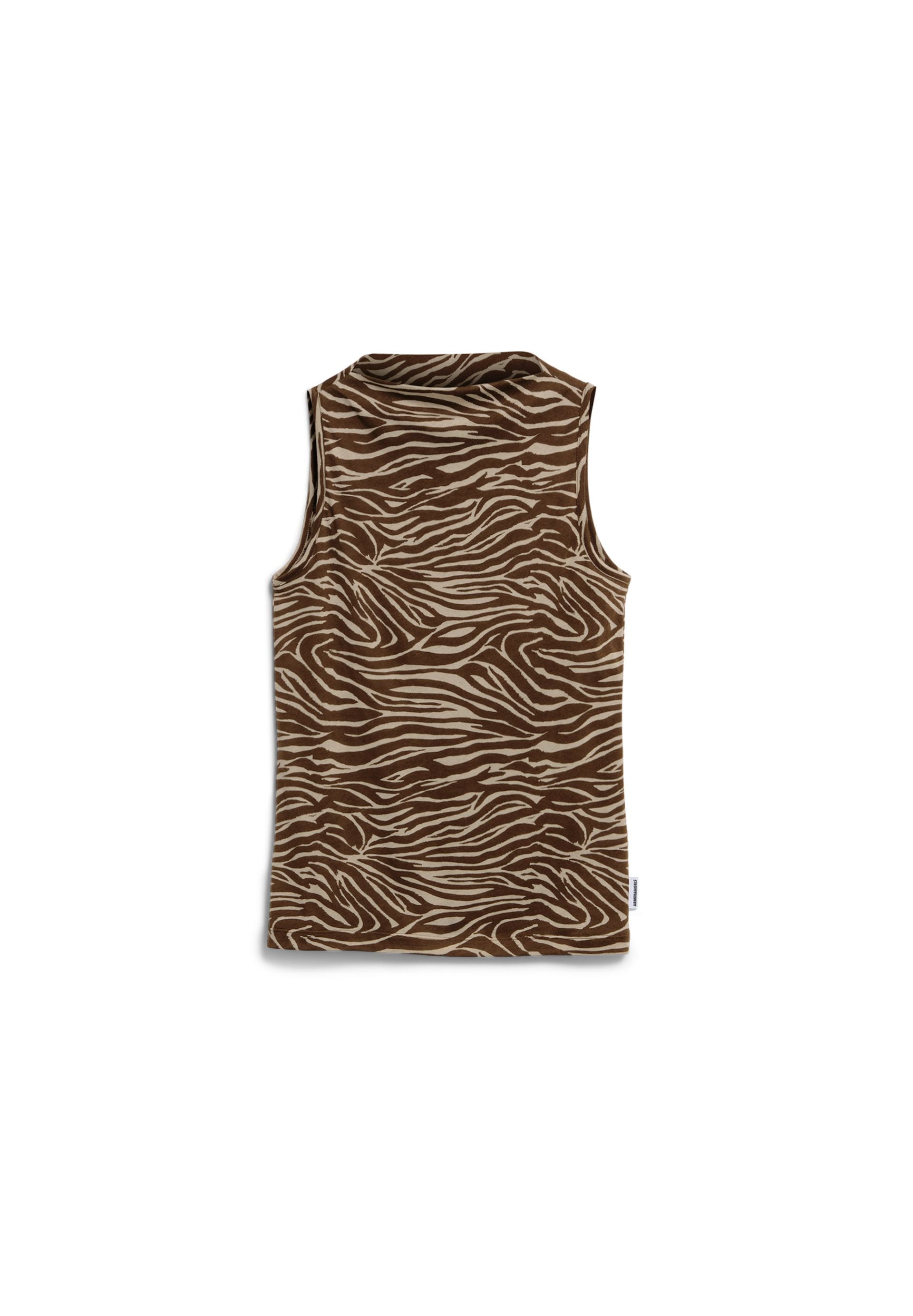 armedangels Top U-Boot Ausschnitt Zebra Muster