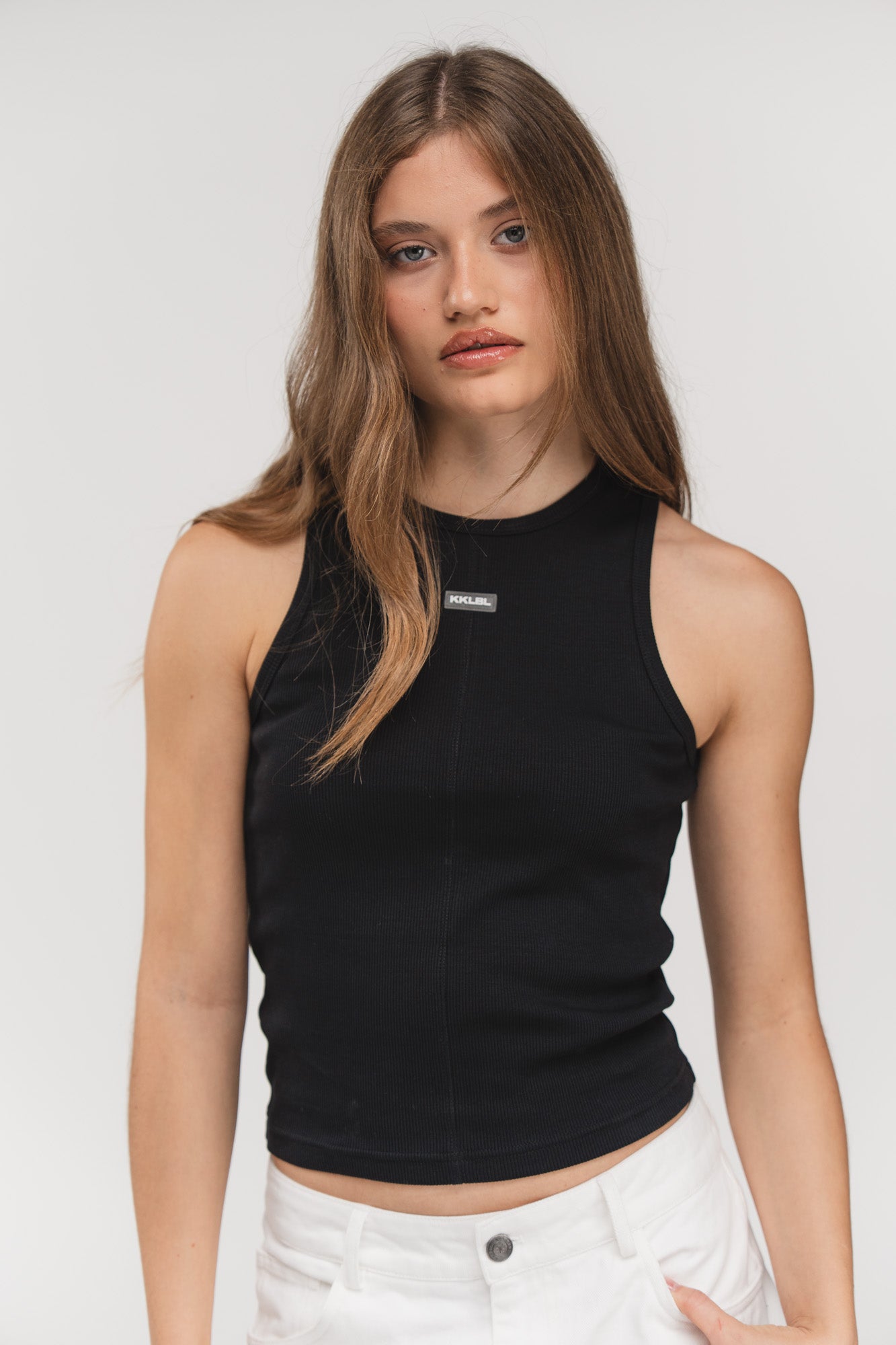 Karo Kauer Basic Rib Top Black