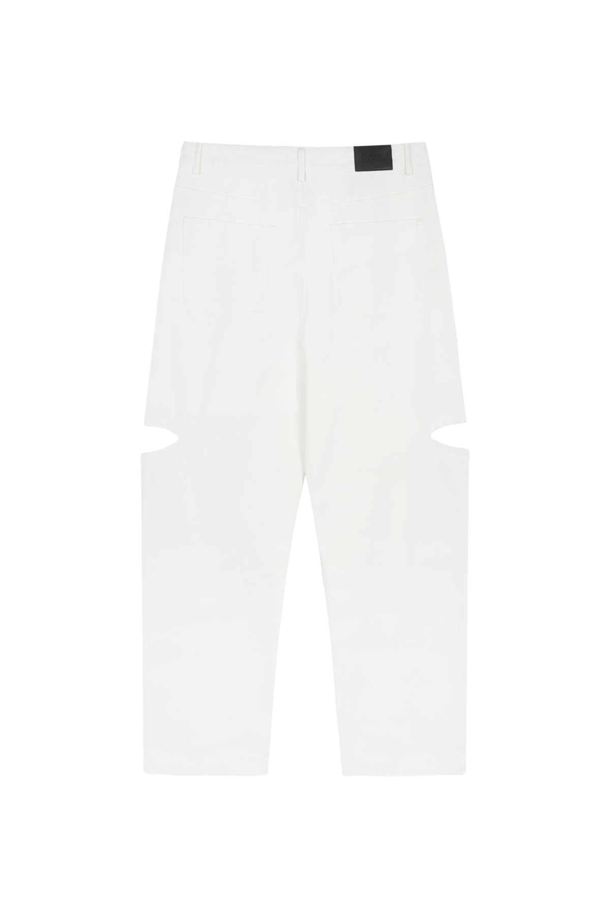 Karo Kauer Denim Pants Creme Cut Out
