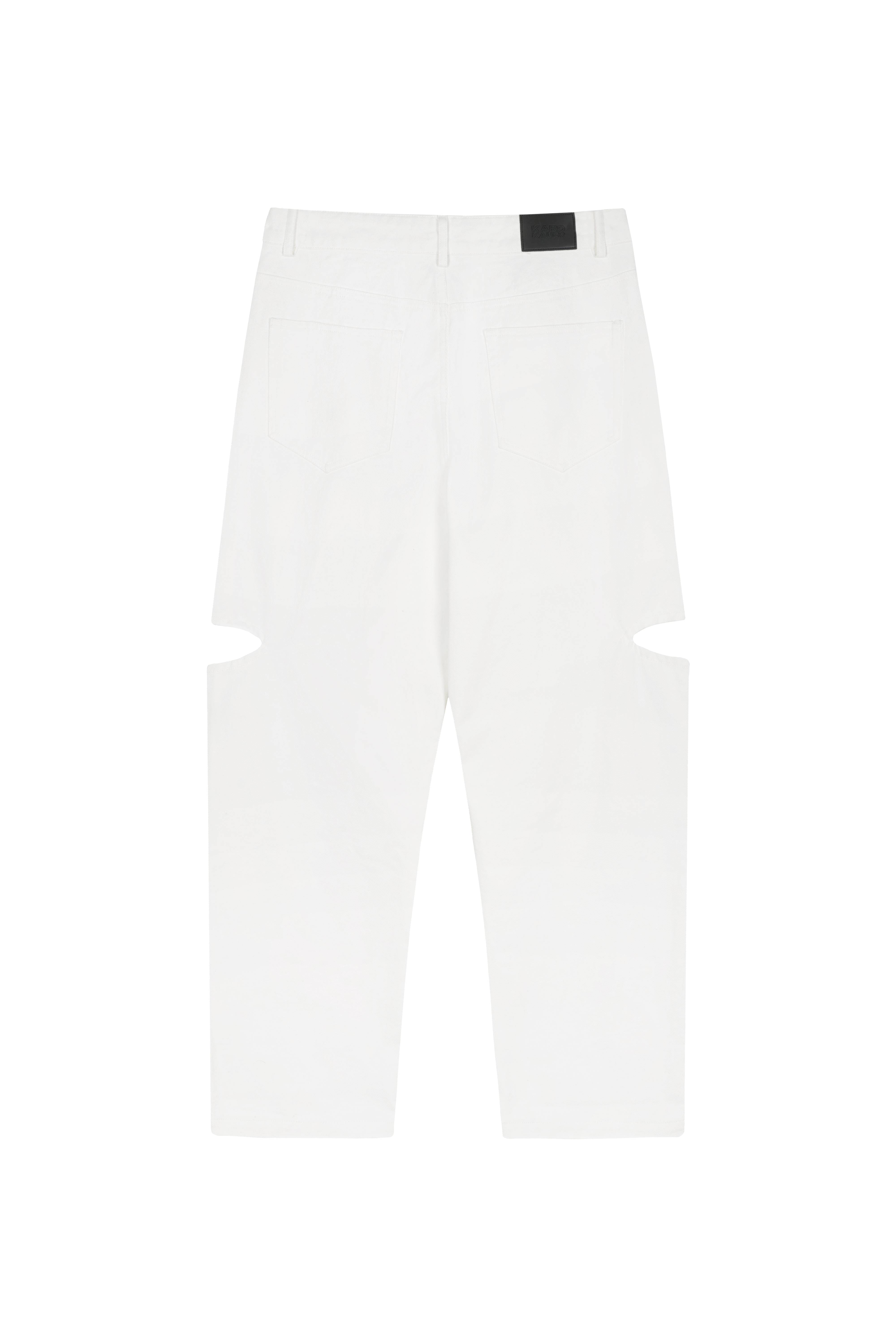 Karo Kauer Denim Pants Creme Cut Out