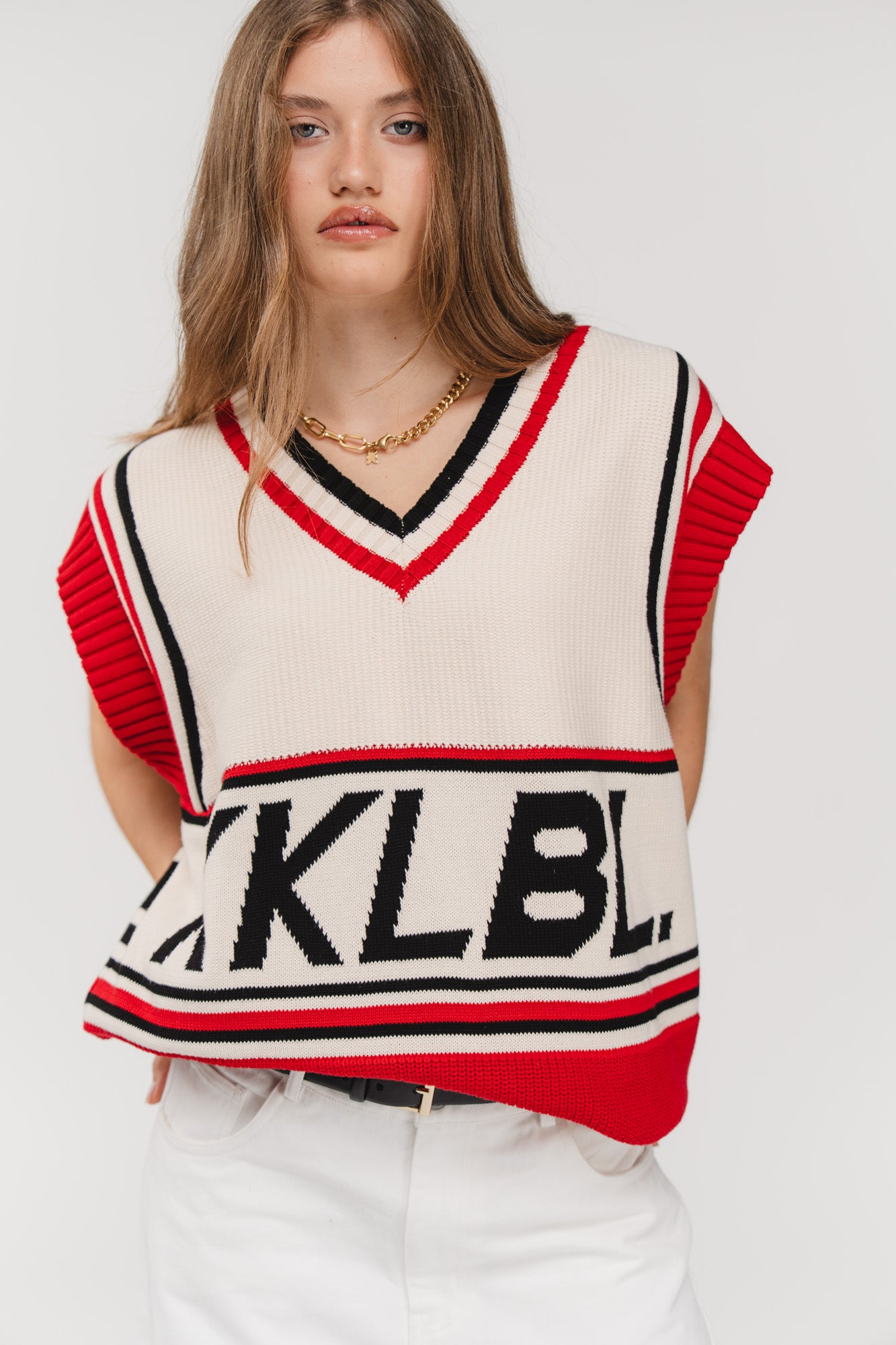 Karo Kauer Knit Sweater Vest KKLBL