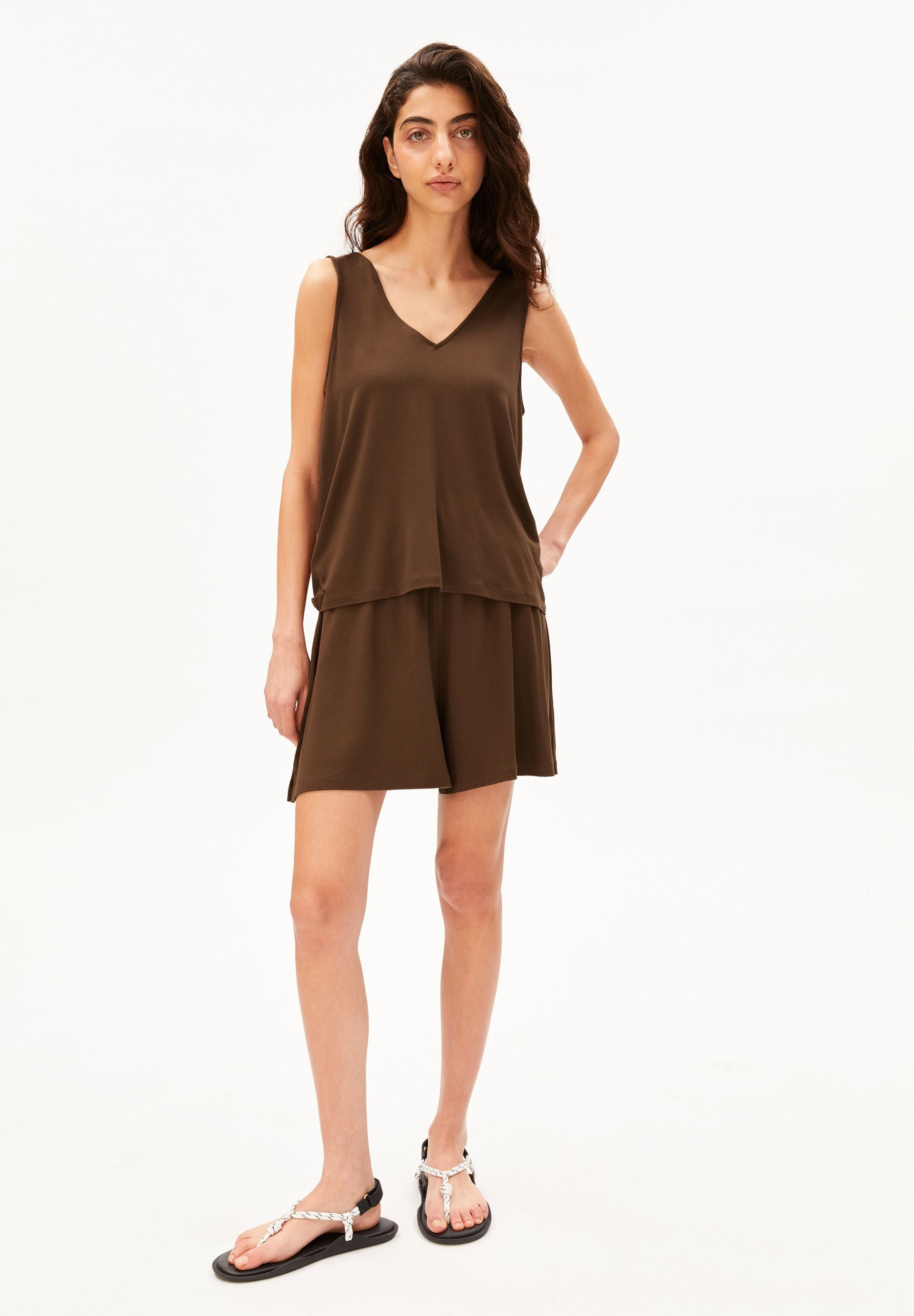 armedangels V-Ausschnitt Jersey Top
