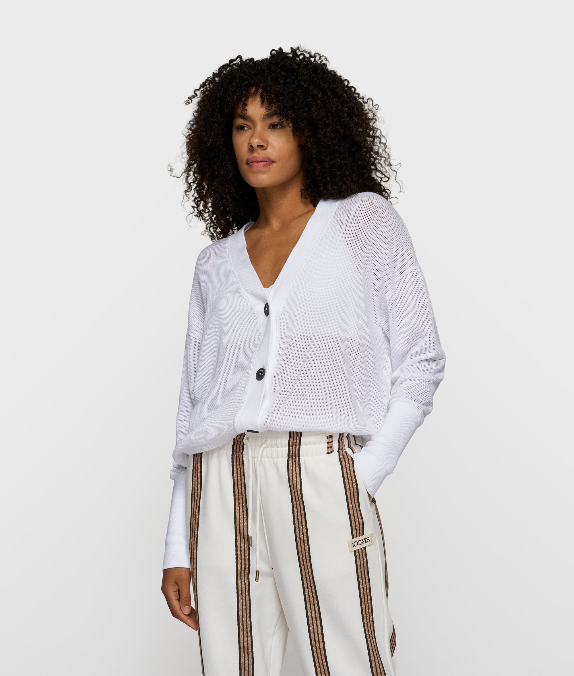 10Days V-neck Cardigan mesh