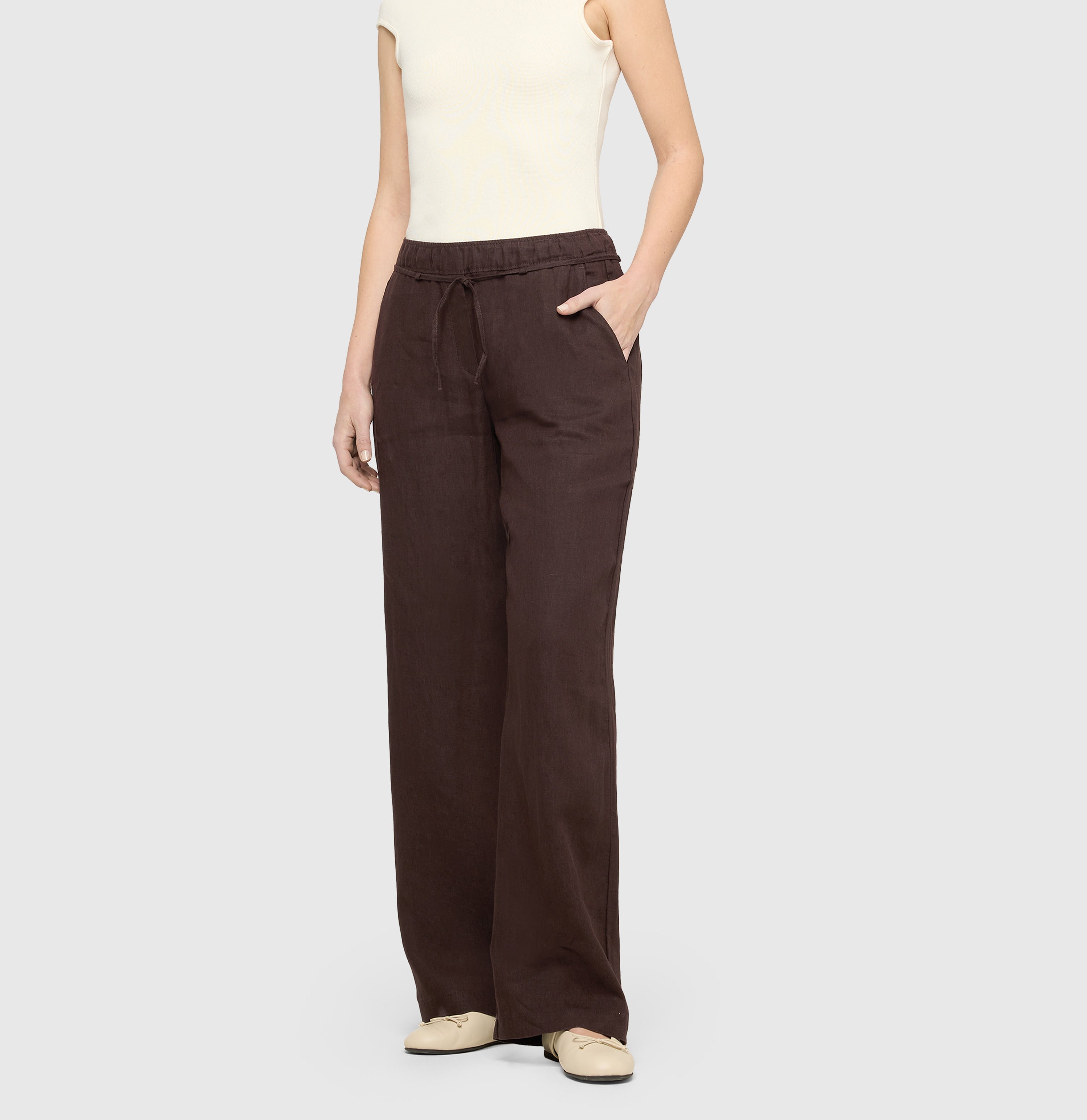 MAC JEANS Leinenhose CHIARA BELT