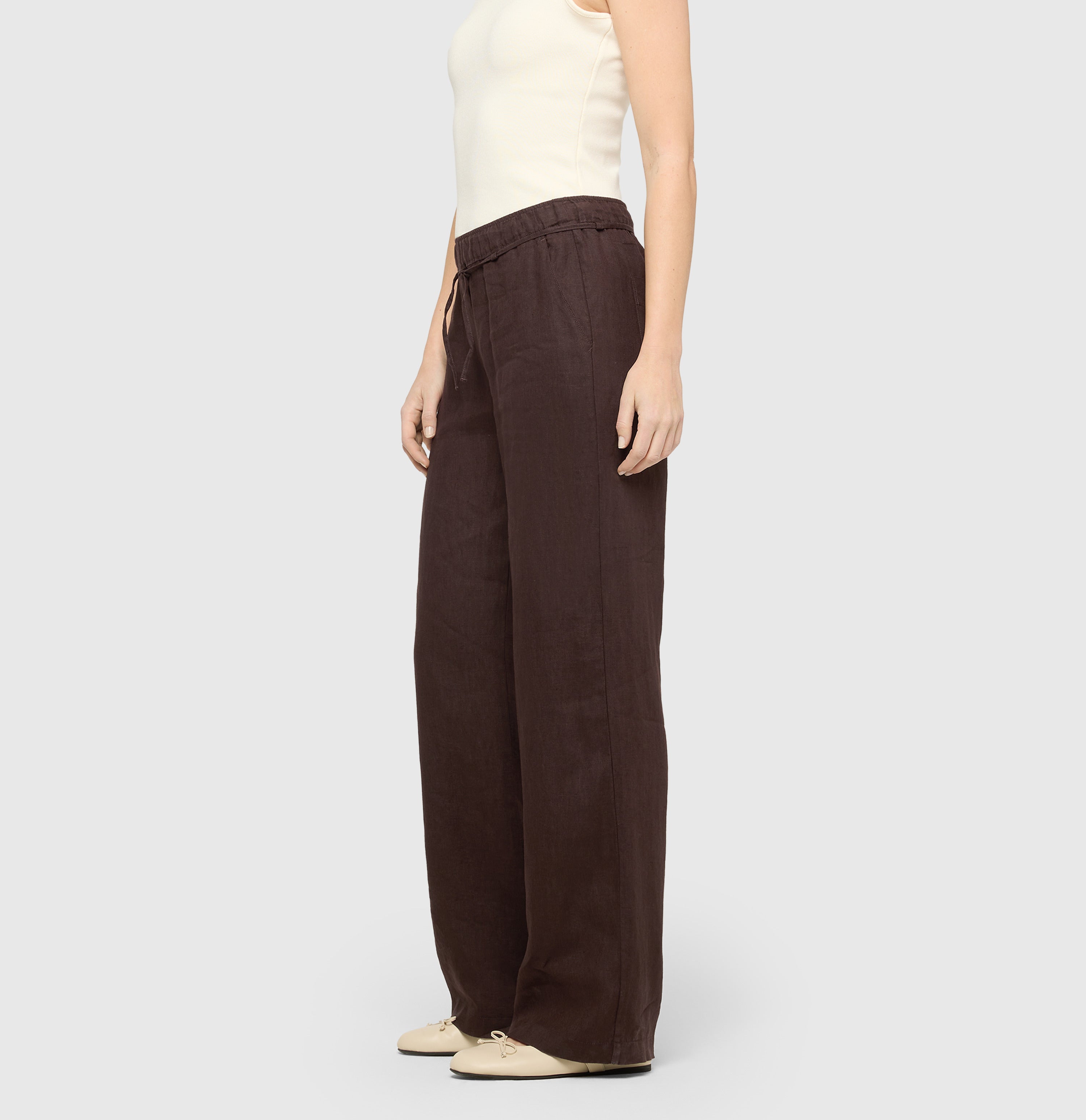 MAC JEANS Leinenhose CHIARA BELT