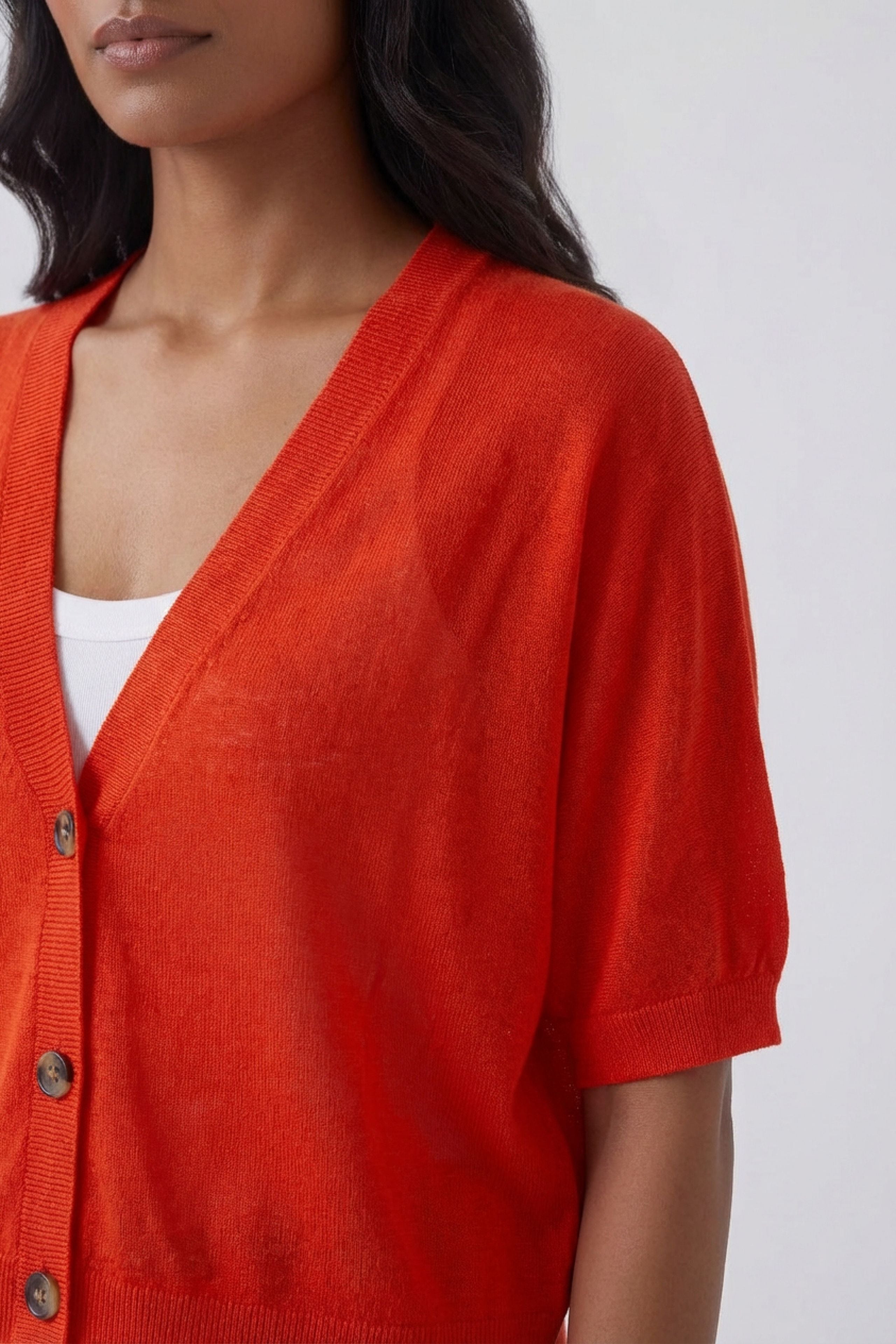 OUI verkürzte Feinstrickjacke