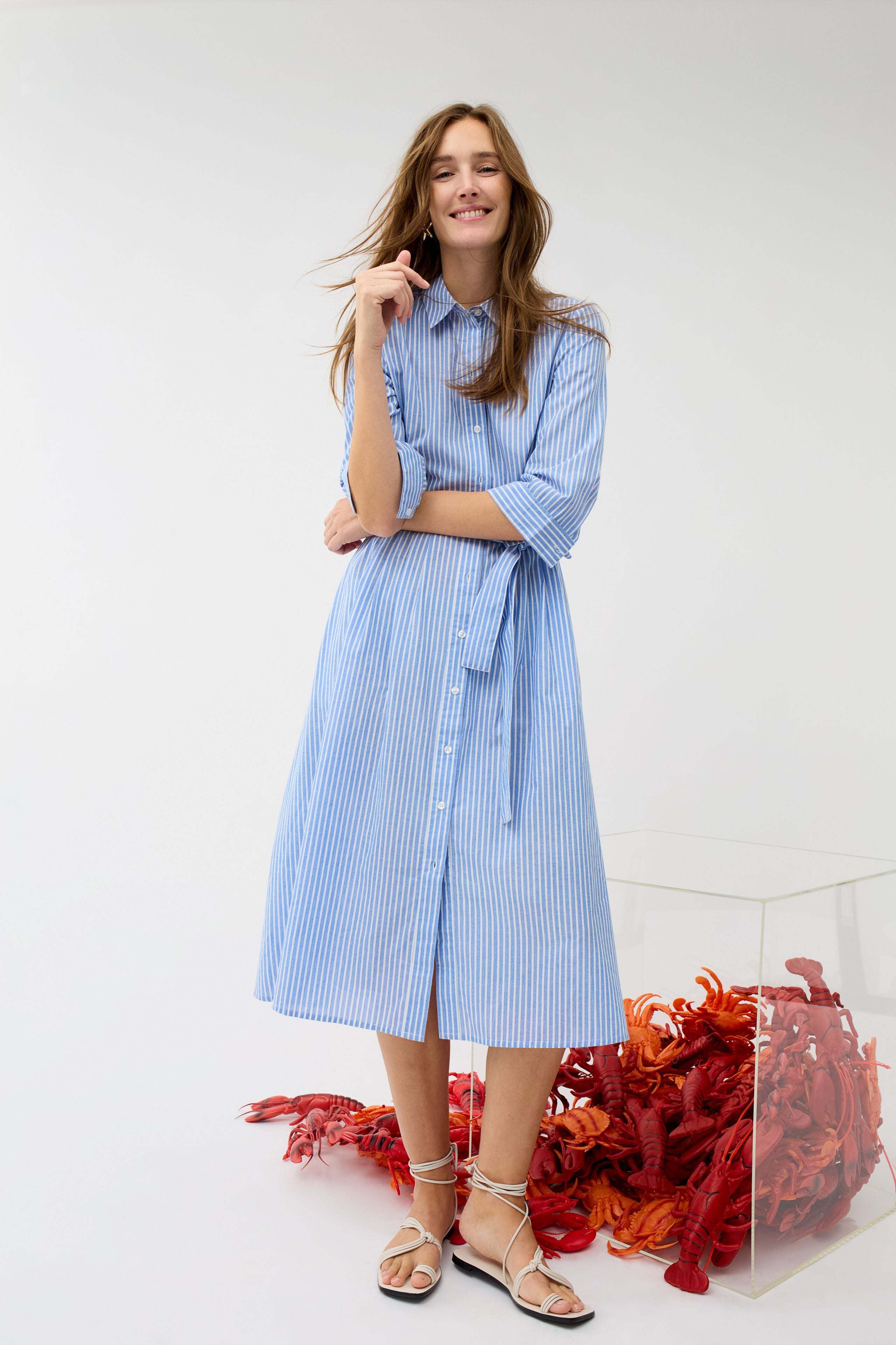 OUI Midikleid mit Gürtel