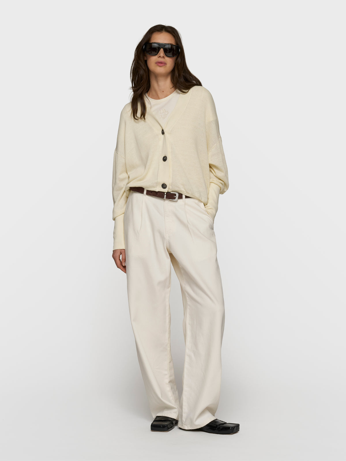 10Days v-neck cardigan mesh
